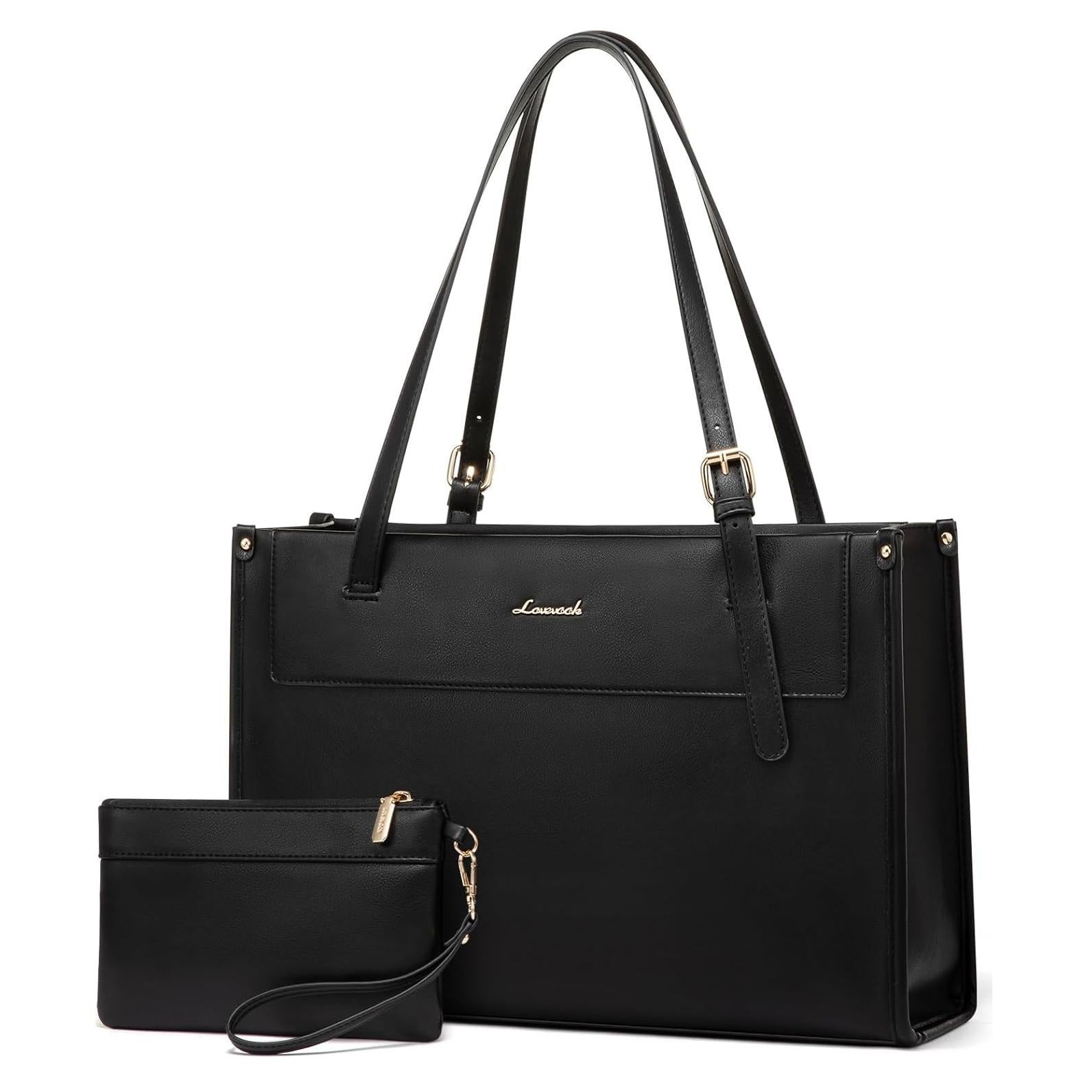 Bolso Tote LOVEVOOK para Laptop 15.6" Mujeres Negro