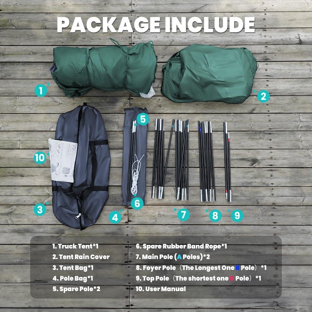 Tienda para Cama de Camión Oasser PT1 Impermeable 165x210 cm