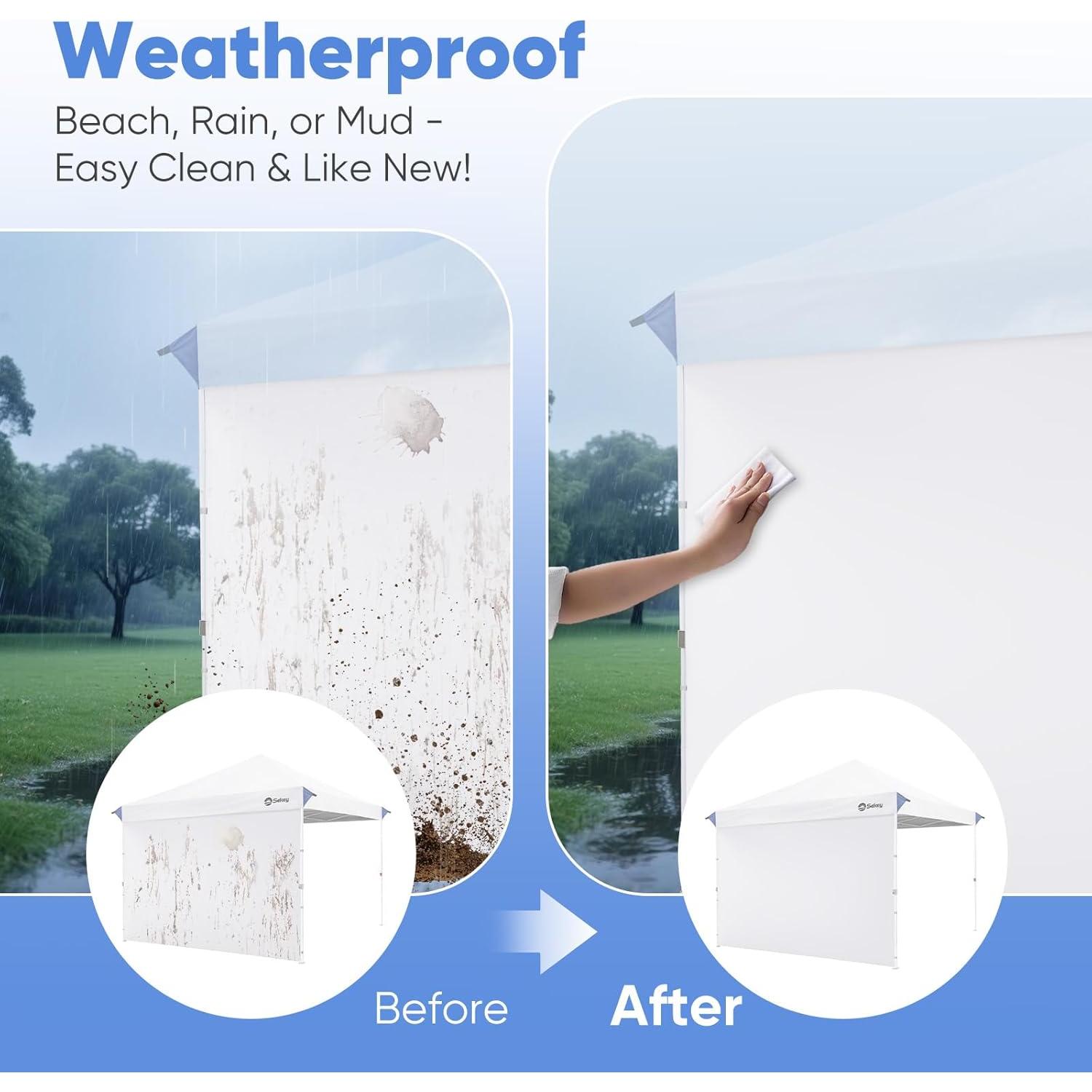 Pared Lateral Impermeable Sekey 3.05x1.98m para Carpa