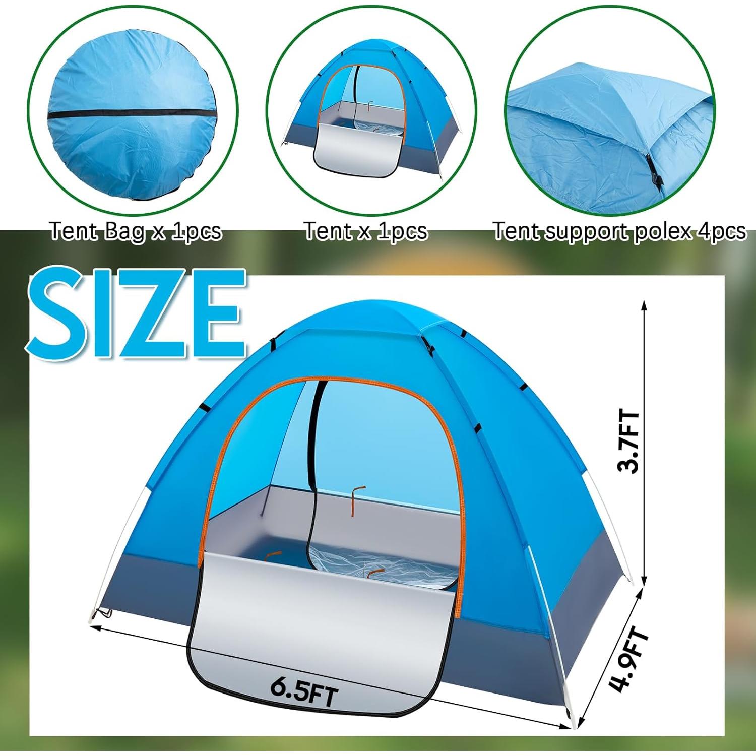Tienda de Camping Wowangce HMY0554 para 5 Personas Azul