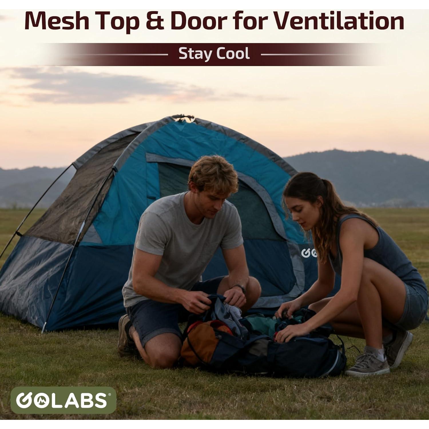 Carpa Golabs CT1 para 2 Personas, Impermeable y Ligera 2kg