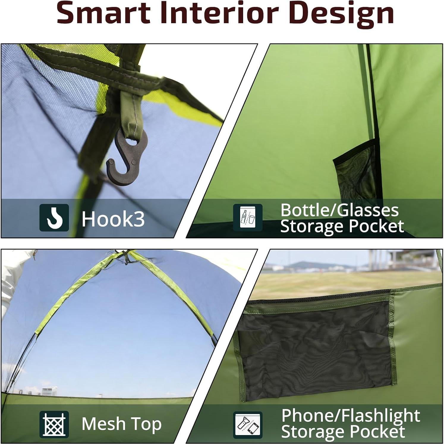 Carpa Golabs CT1 para 2 Personas, Impermeable y Ligera 2kg