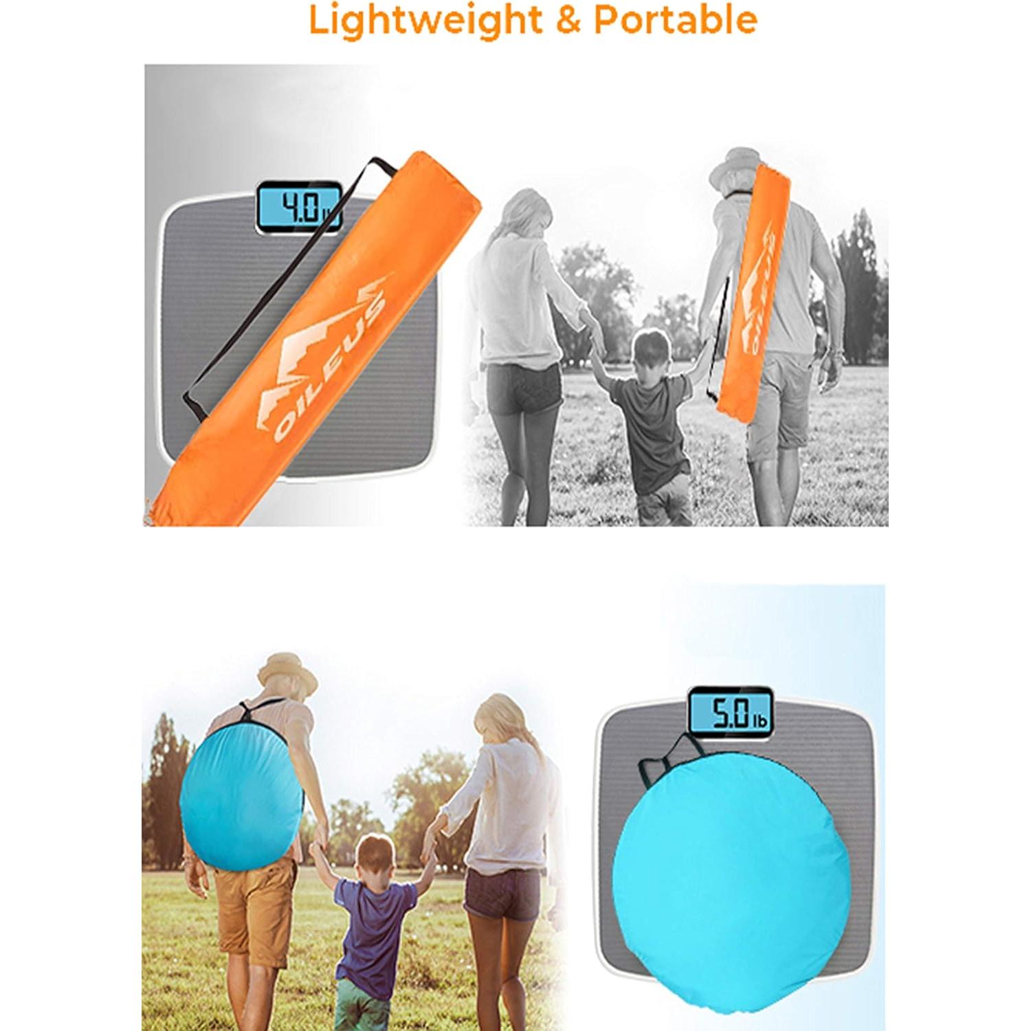 Carpa de Playa Oileus XL para 4 Personas - Instantánea Naranja
