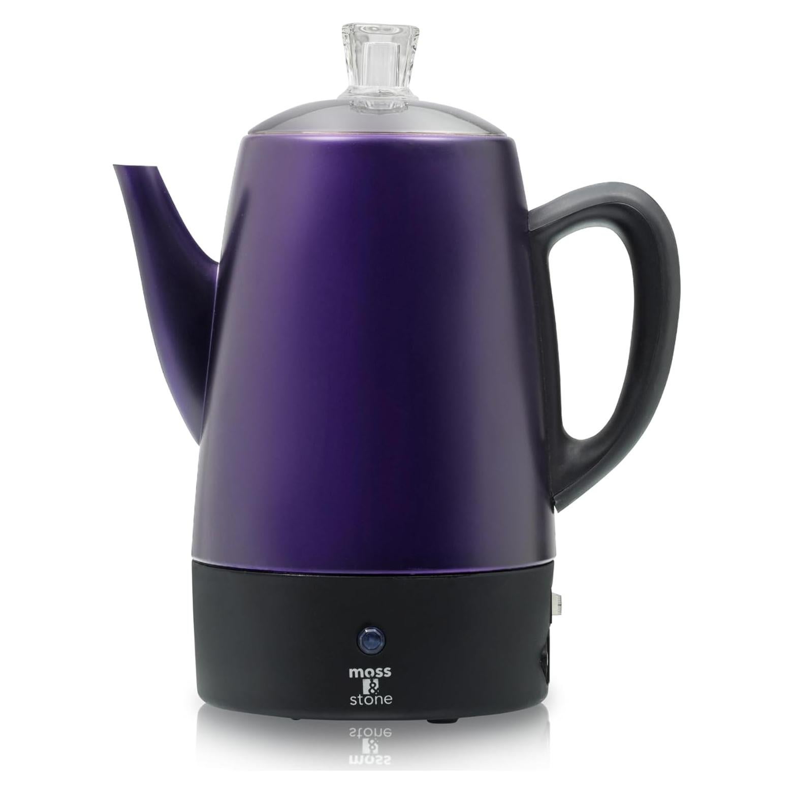 Cafetera Eléctrica Percoladora Moss & Stone 10 Tazas Púrpura
