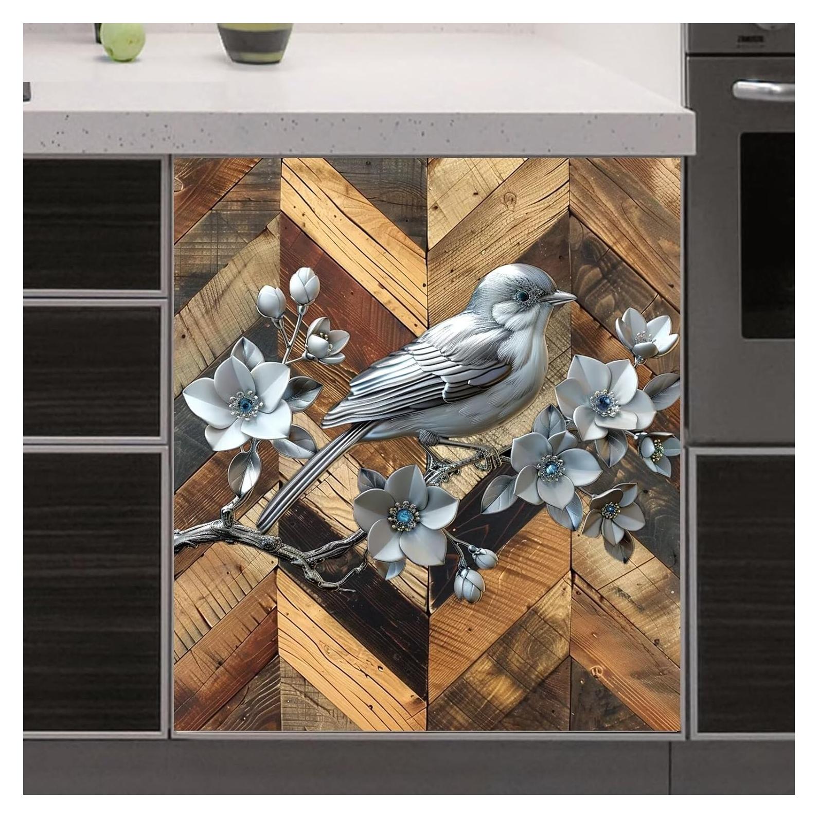 Cubierta Magnética para Lavavajillas Genérico 58.5x66 cm Flores