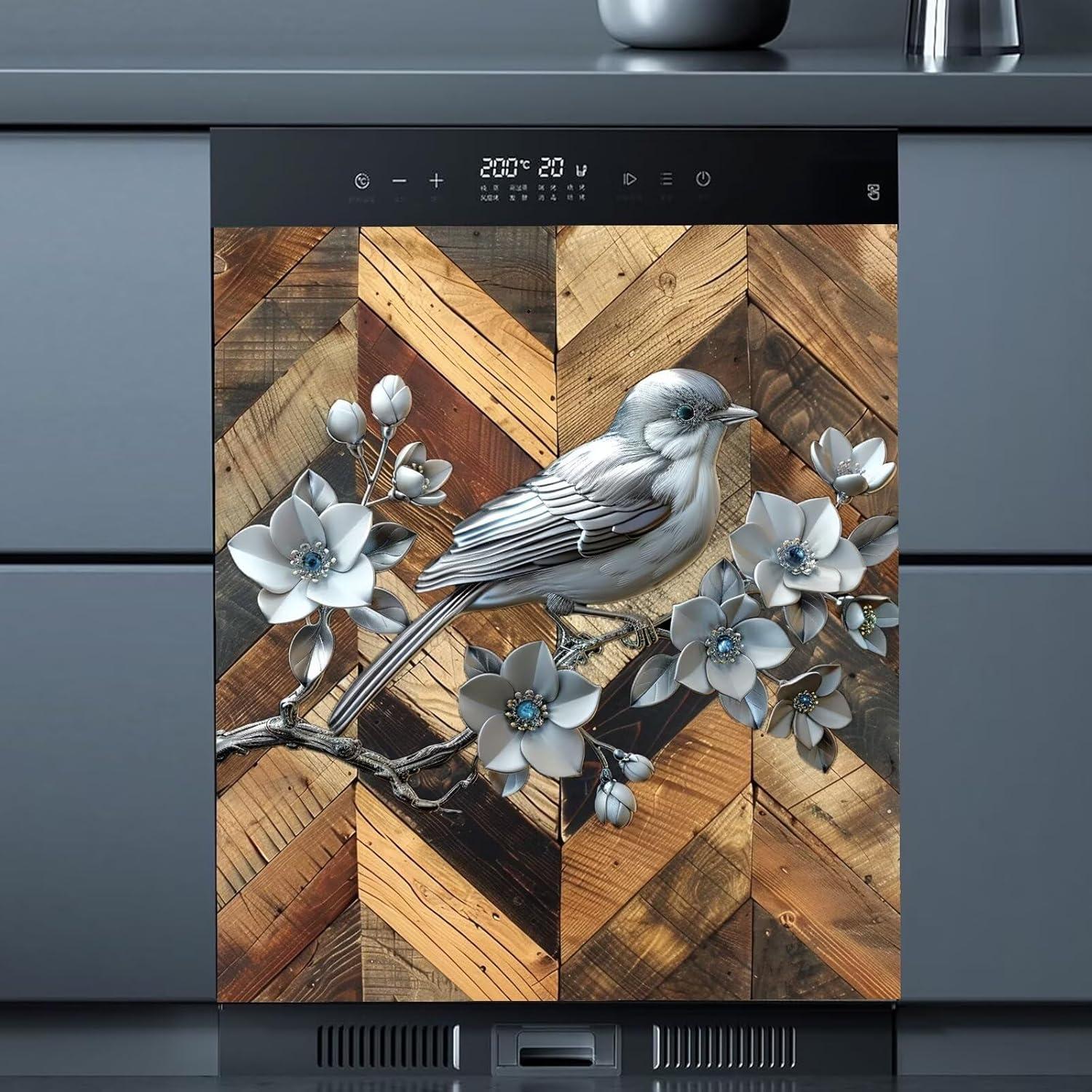 Cubierta Magnética para Lavavajillas Genérico 58.5x66 cm Flores