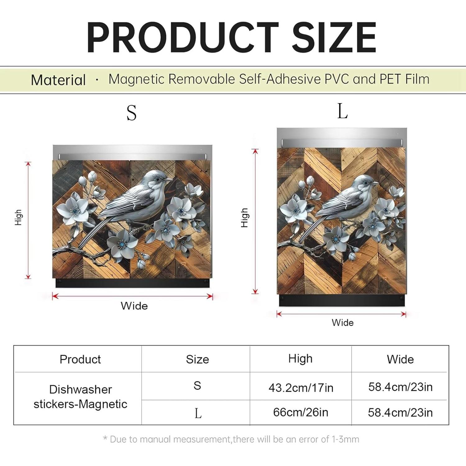 Cubierta Magnética para Lavavajillas Genérico 58.5x66 cm Flores