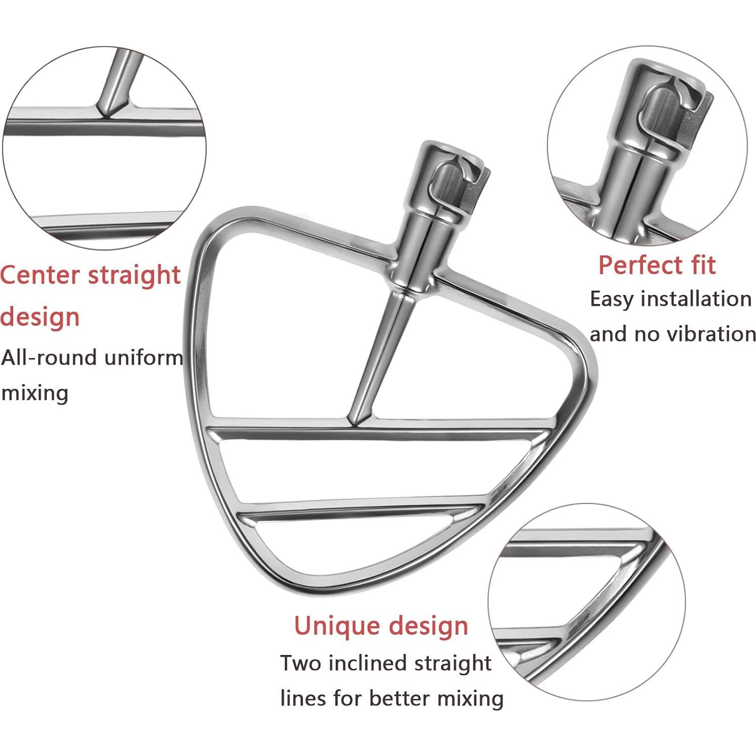 Paleta Batidora Kitchenaid 4.5-5 Qt Acero Inoxidable Apta Lavavajillas
