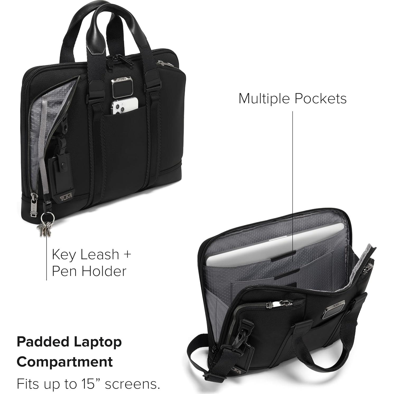 Maletín TUMI Alpha Bravo Academy para Laptop 38 cm Negro