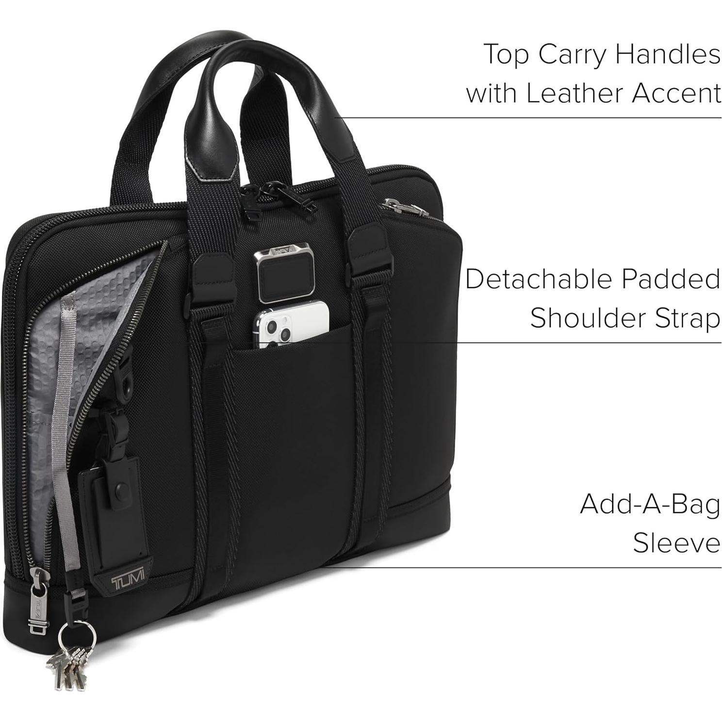 Maletín TUMI Alpha Bravo Academy para Laptop 38 cm Negro