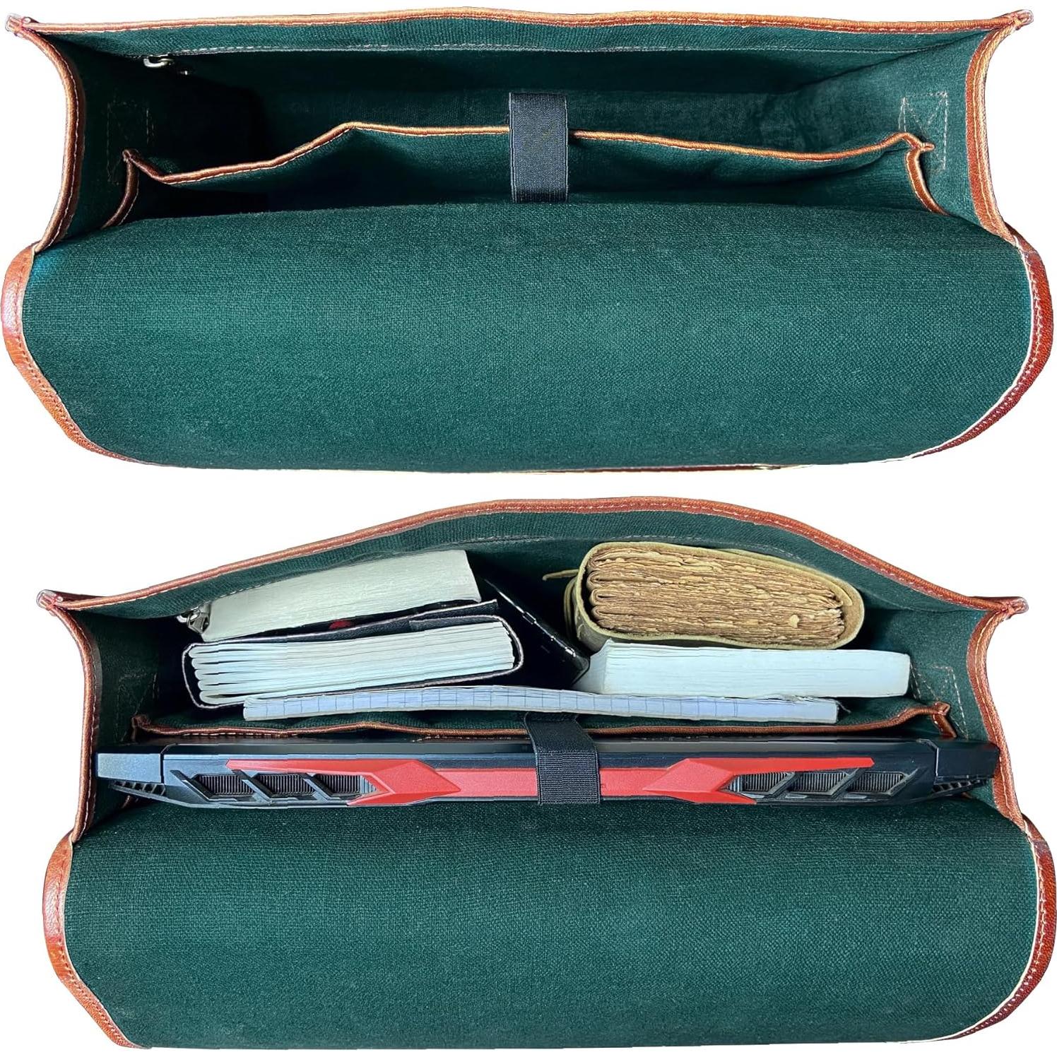 Bolsa Mensajero Cuero Grano Completo Rustic Town 39.6x27.9x10.2cm