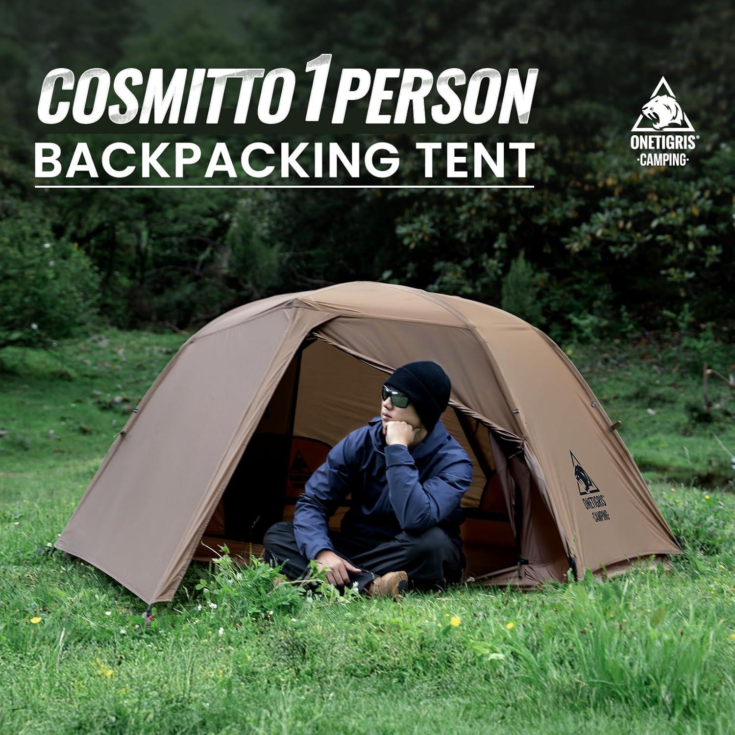 Tienda de Camping OneTigris COSMITTO 2.0 para 1 Persona - Impermeable y Ligera