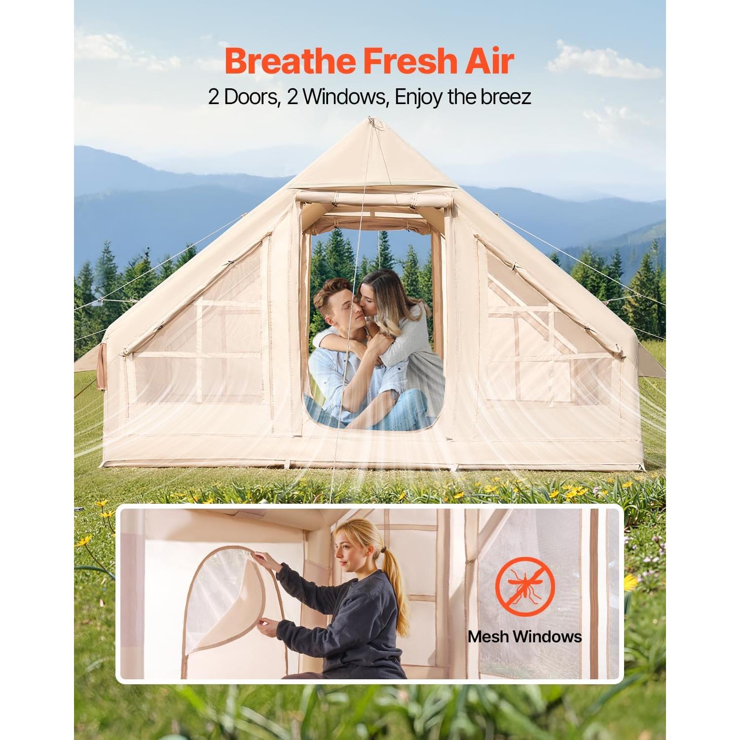 Tienda Inflable VEVOR para Camping 3-5 Personas 6.5 m²