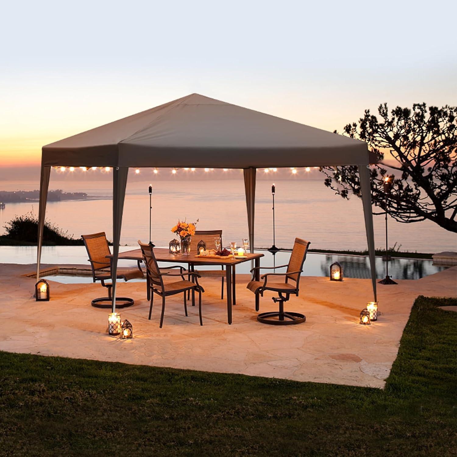 Carpa Plegable Eikyutora 3x3m Impermeable Gris Oscuro