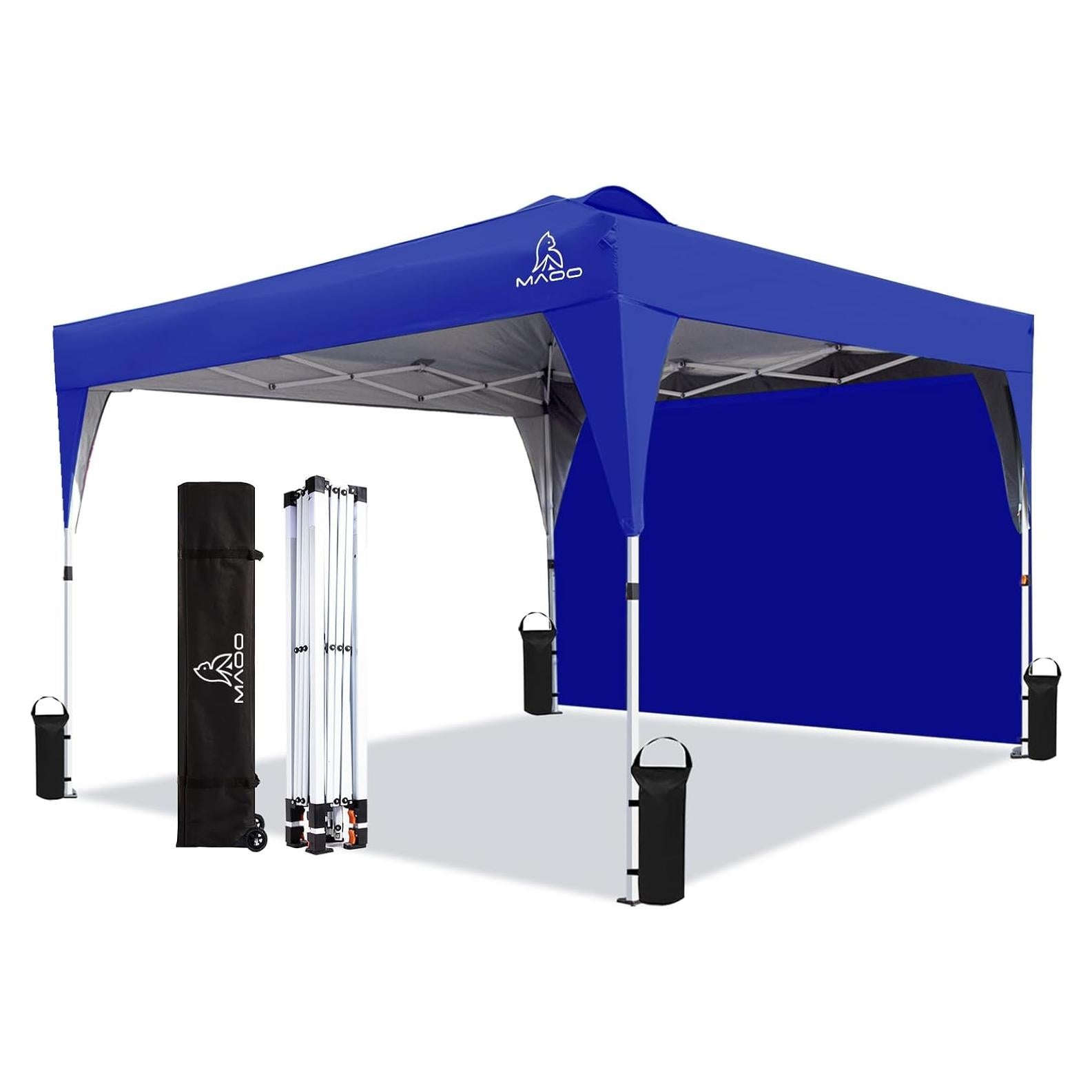 Carpa Plegable MAOO 3x3m Impermeable con Pared Lateral Azul