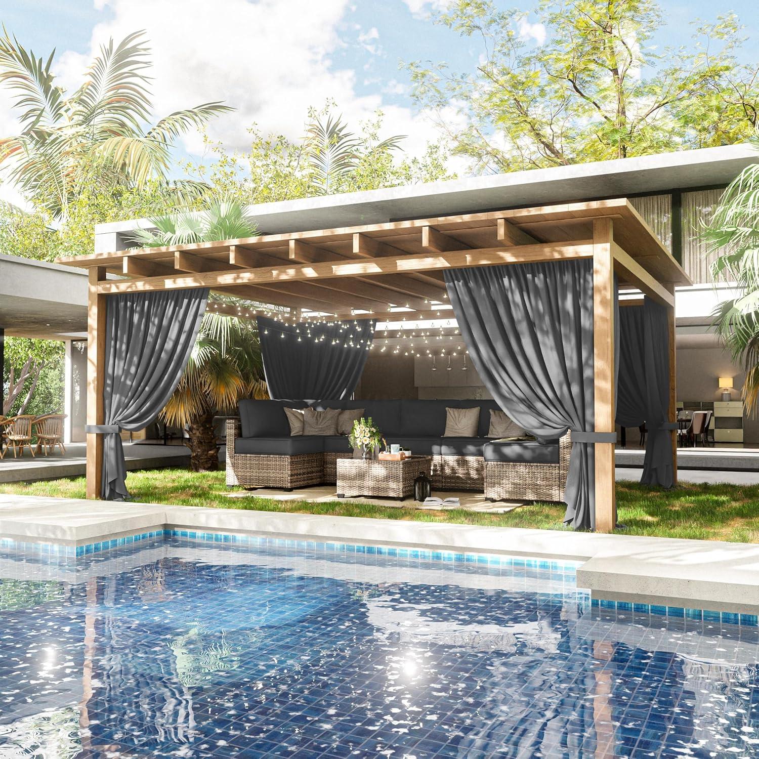 Cortina de Gazebo Tounosnt 4 Paneles Impermeable 3.66x4.88m