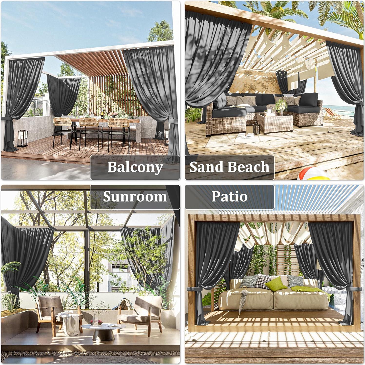 Cortina de Gazebo Tounosnt 4 Paneles Impermeable 3.66x4.88m