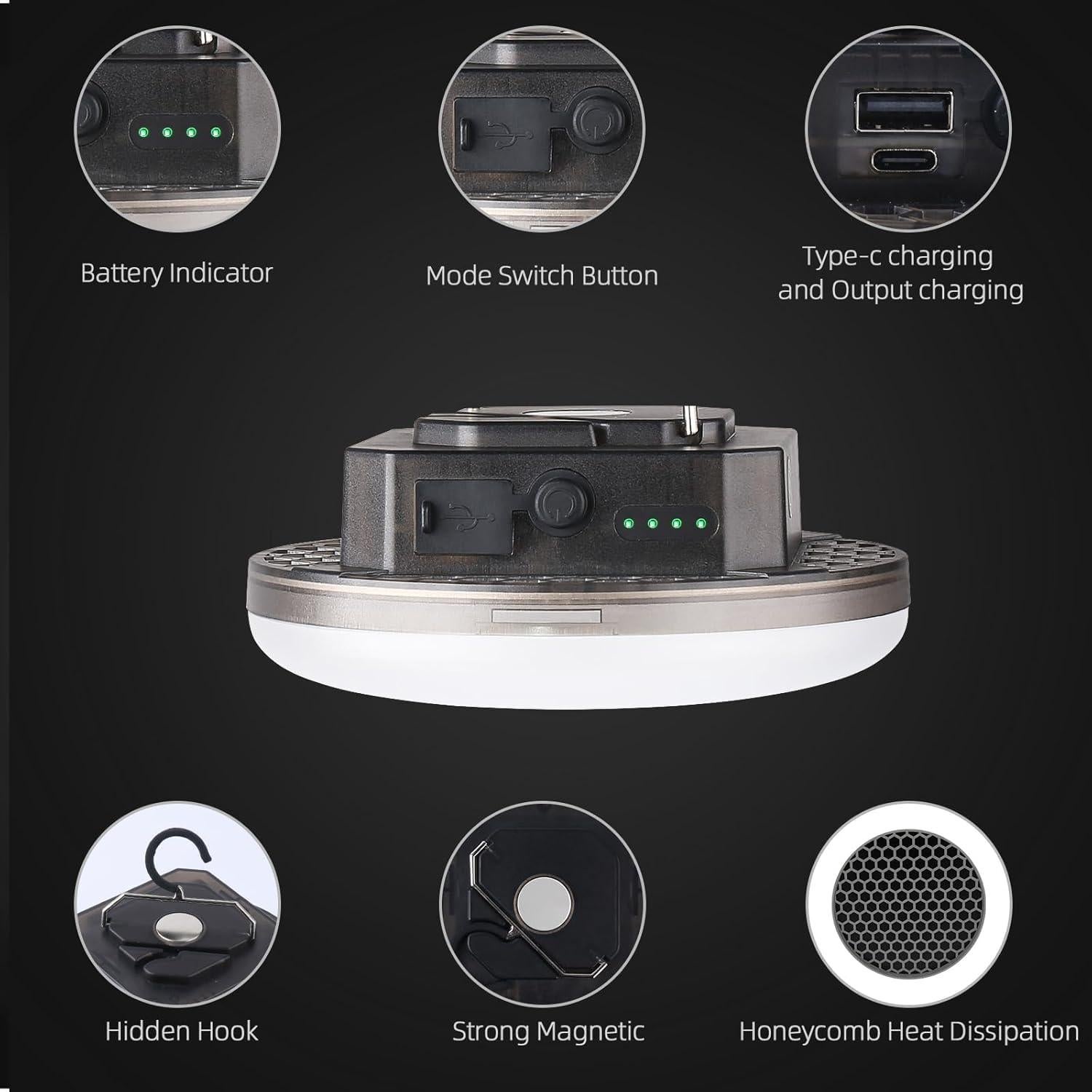 Luz de Camping Colgante Trliradyn 12000mAh 4000LM IPX5