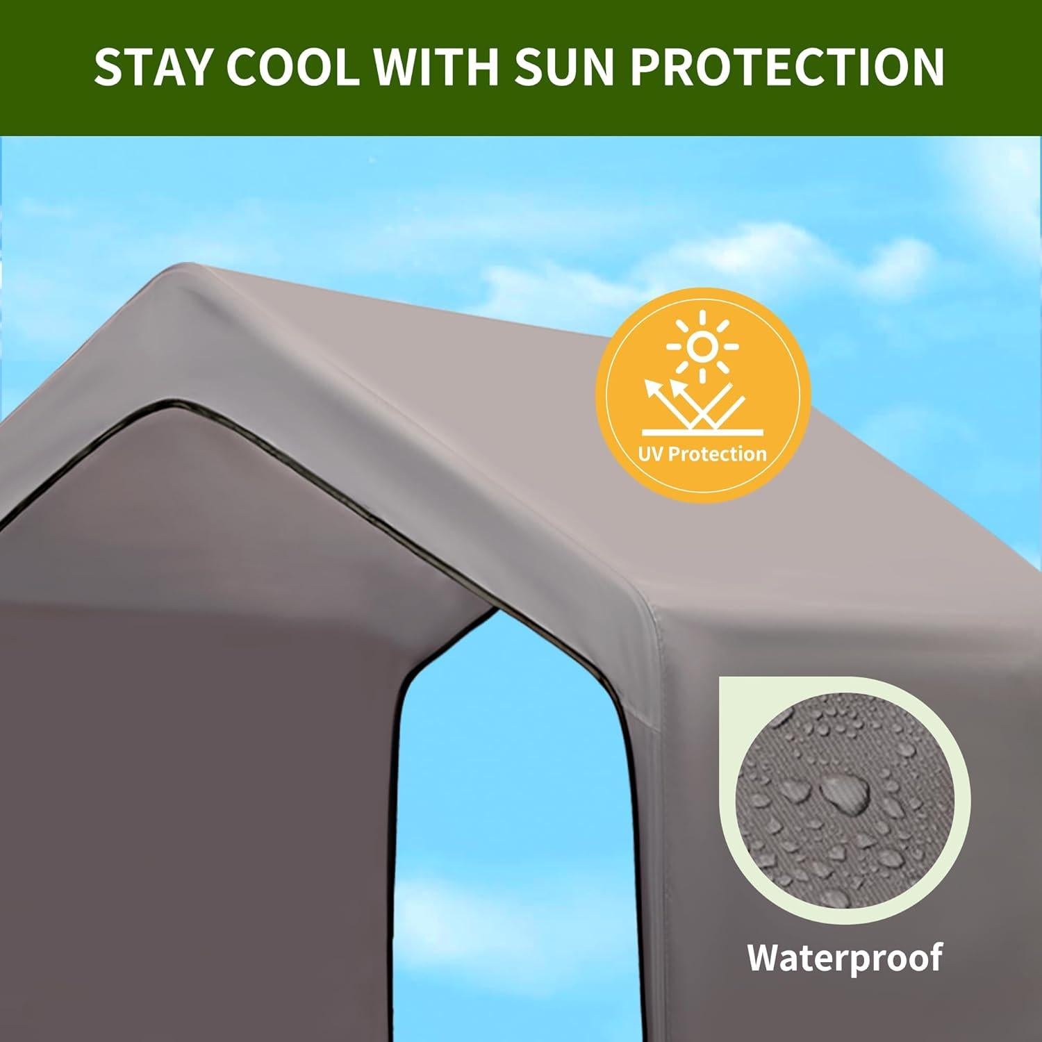 Techo de Sombra para Perros SUMMERTRAIL 1.22m Gris Impermeable