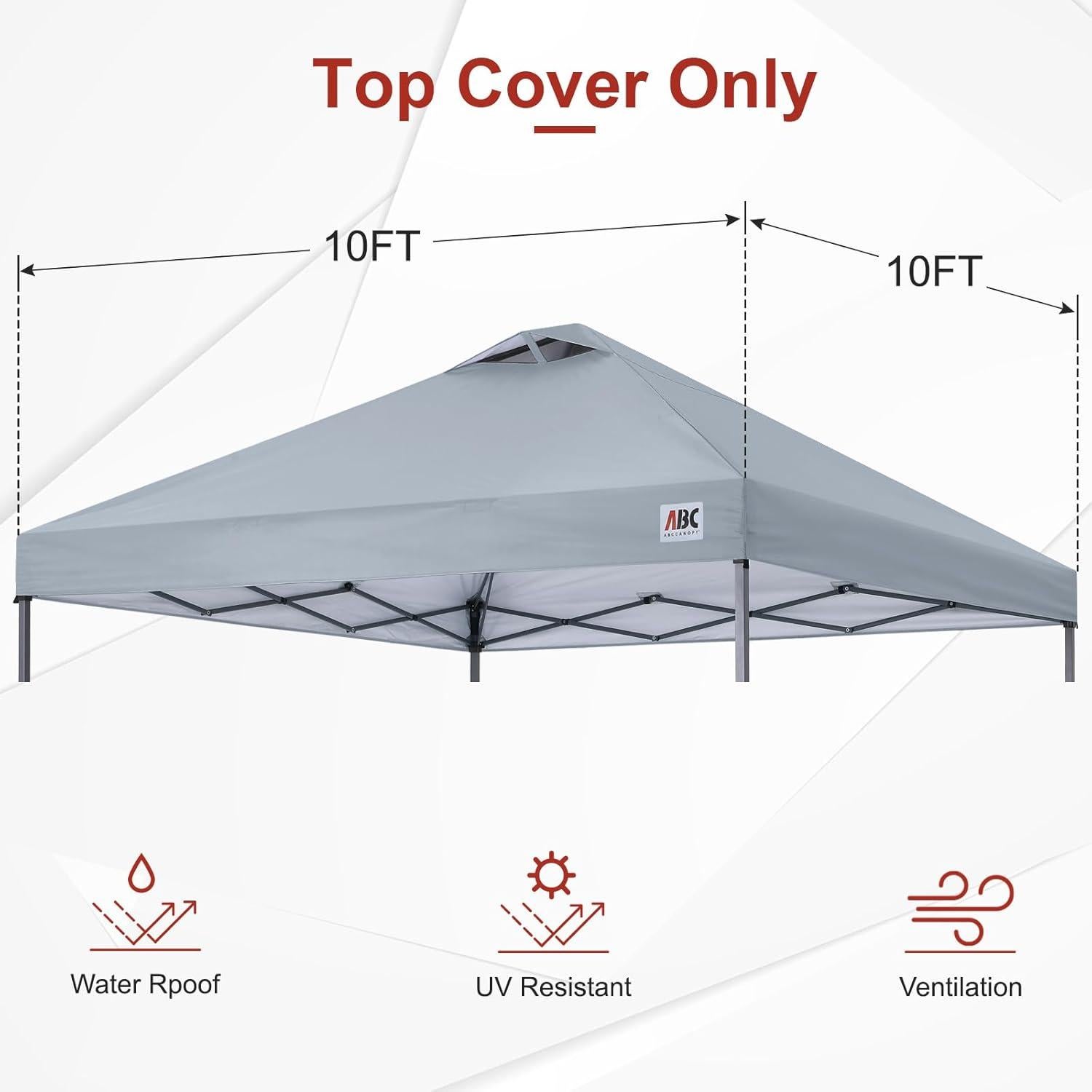 Tapa de Repuesto para Carpa Plegable ABCCANOPY 3x3m Gris