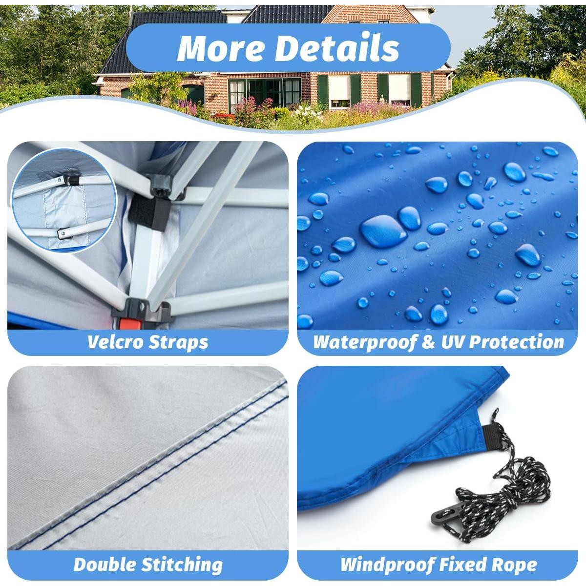 Cubierta de Reemplazo para Carpa Birodeko 10x10ft Azul