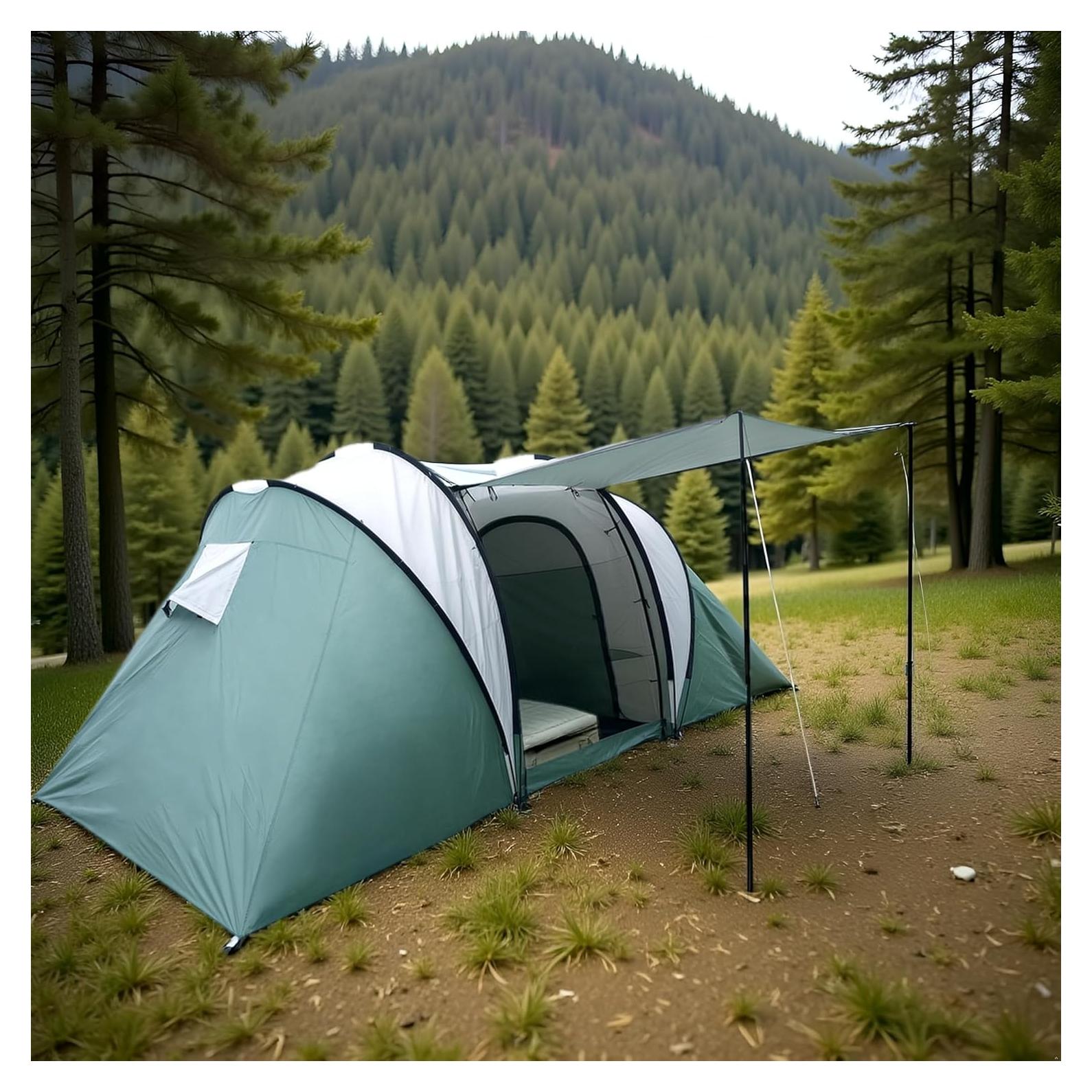 Tienda de Camping XL-LSYIT para 8 Personas Domo Impermeable Verde