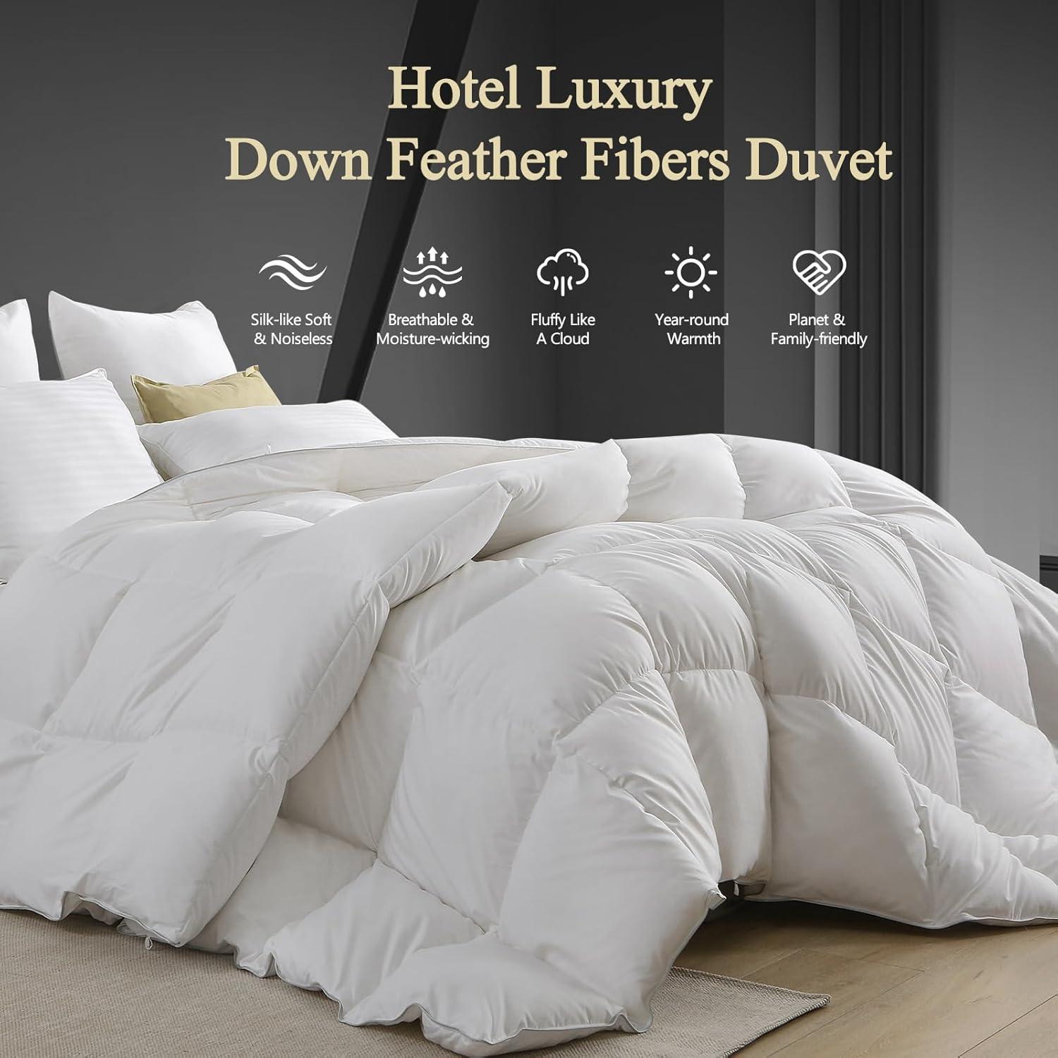 Edredón de Plumas KUSNUG King 270x229 cm Hipoalergénico