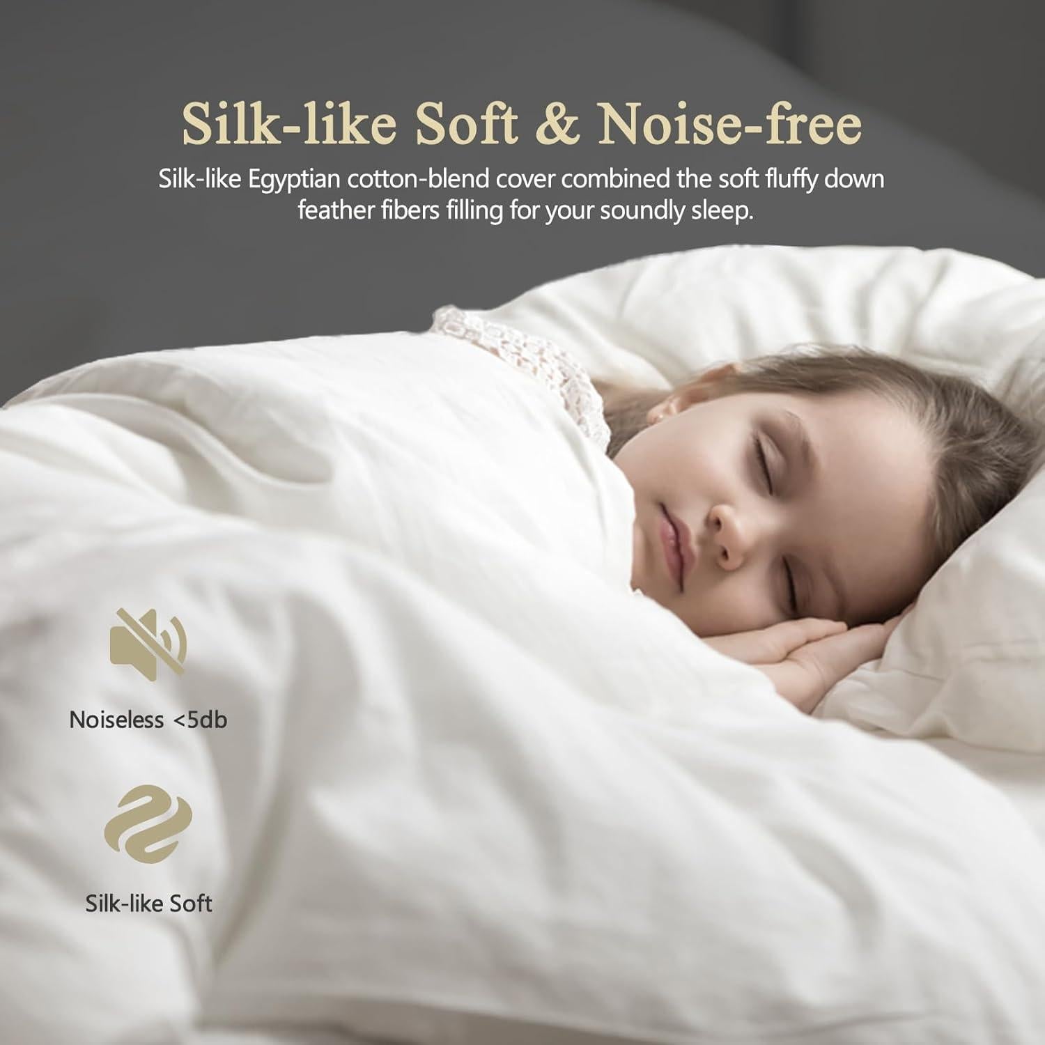 Edredón de Plumas KUSNUG King 270x229 cm Hipoalergénico