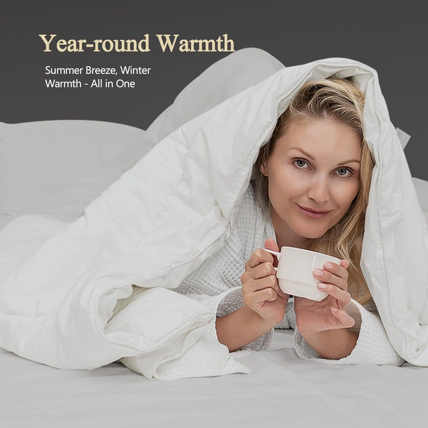 Edredón de Plumas KUSNUG King 270x229 cm Hipoalergénico