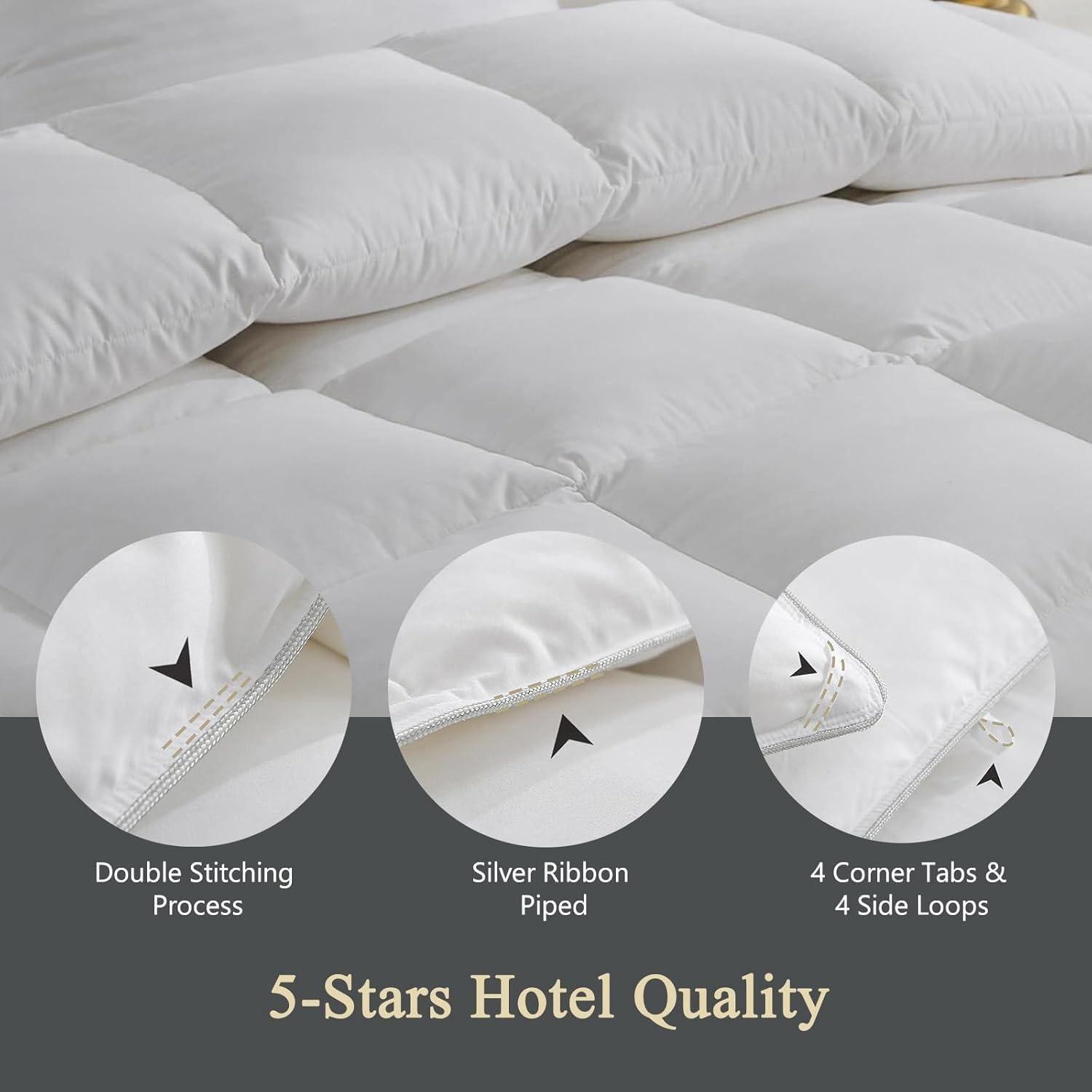 Edredón de Plumas KUSNUG King 270x229 cm Hipoalergénico