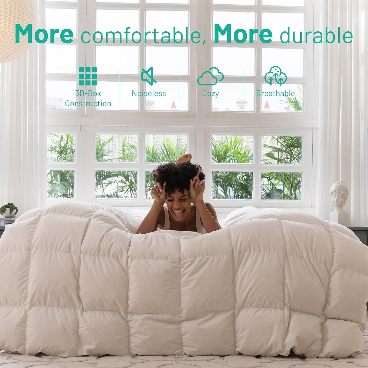 Edredón de Plumas de Ganso Tres Gansos King 750 Relleno