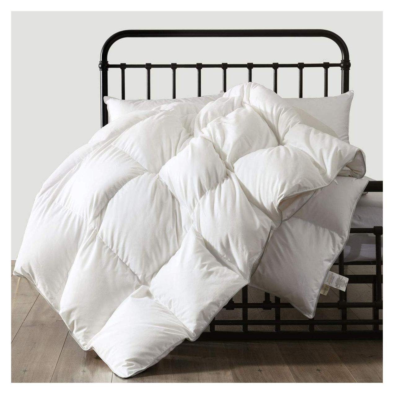 Edredón de Plumas de Ganso APSMILE King 304.8x248.9 cm Blanco