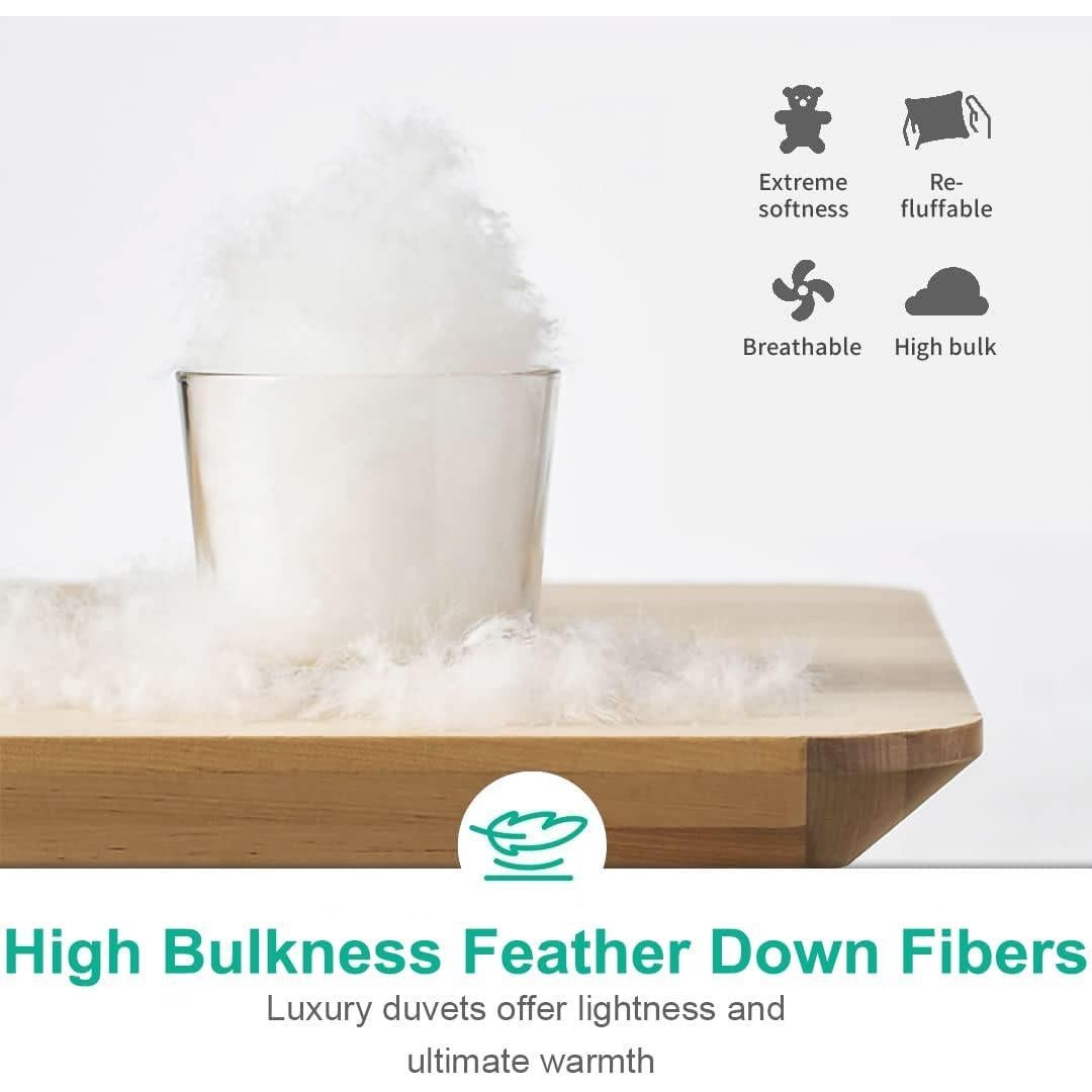 Edredón de Plumas de Ganso APSMILE King 304.8x248.9 cm Blanco