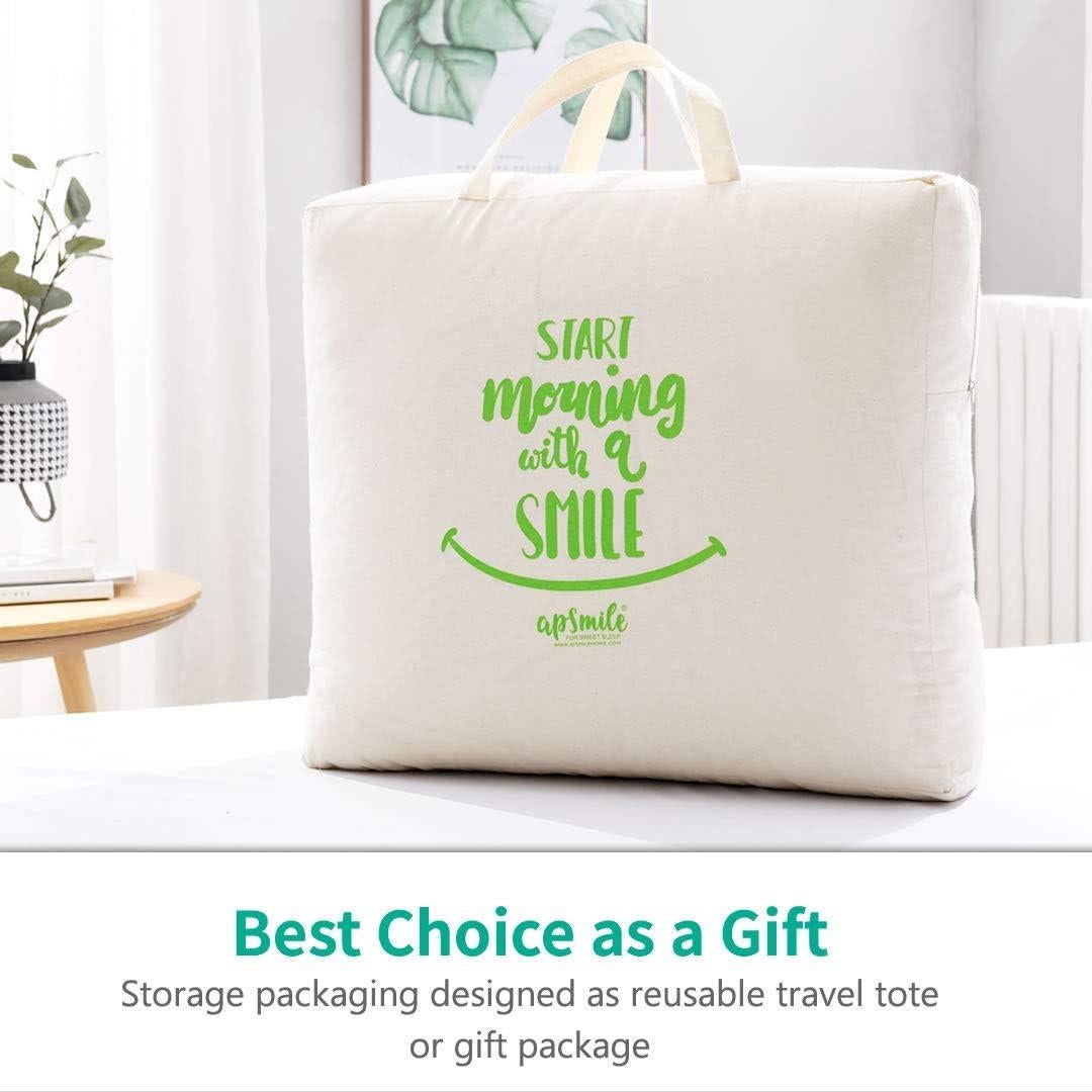 Edredón de Plumas de Ganso APSMILE King 304.8x248.9 cm Blanco