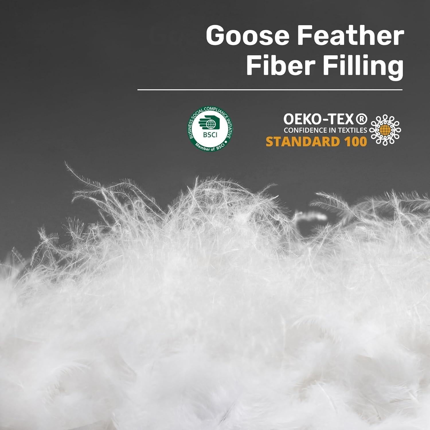 Edredón de Plumas de Ganso UNIKOME Completo Reina Crema 88x88