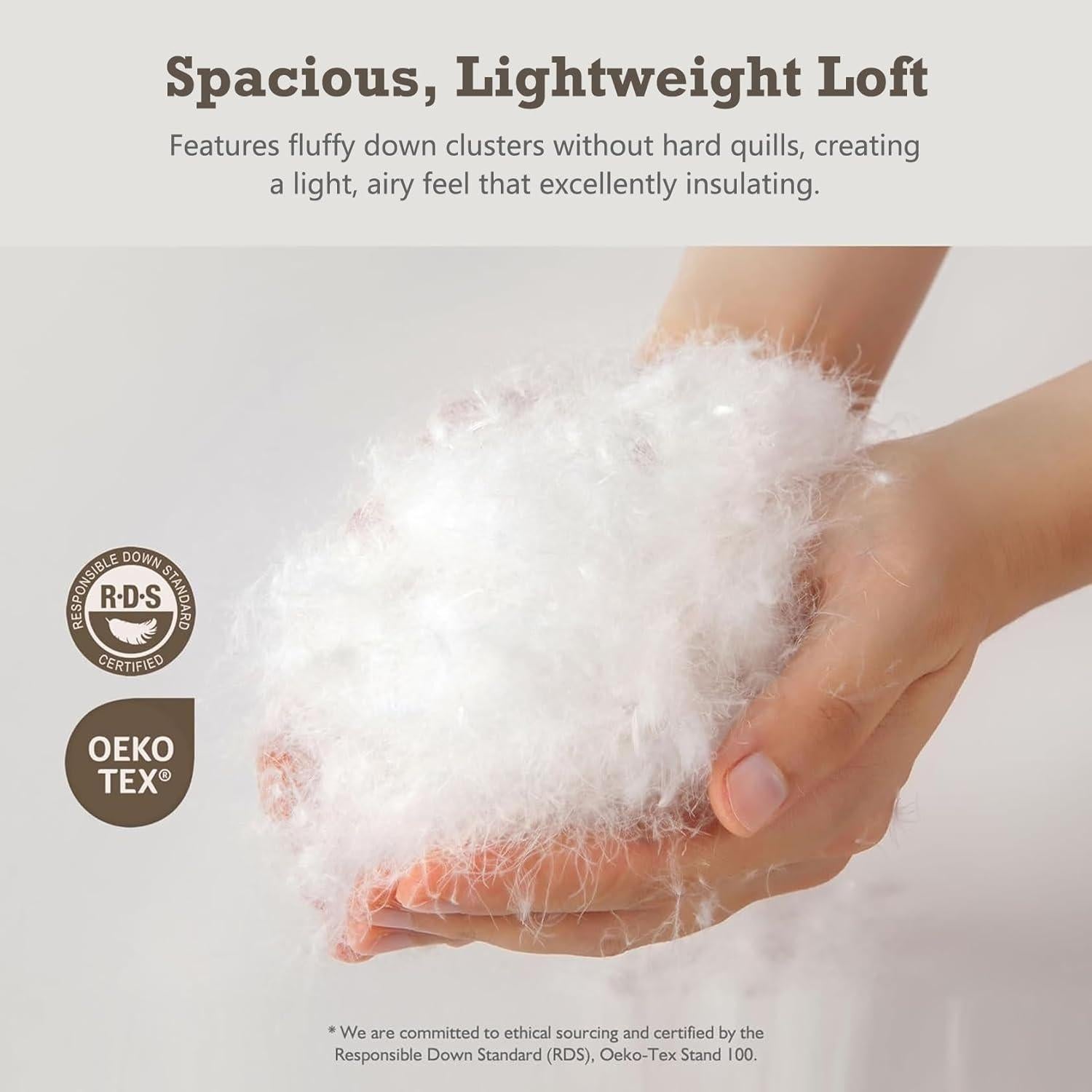 Edredón de Plumas BPC King 269x229 cm Blanco Calidez Media