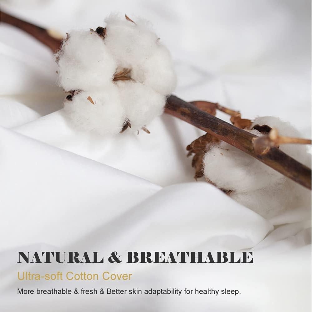 Edredón de Plumas y Plumón TOPGREEN King 100% Algodón Blanco