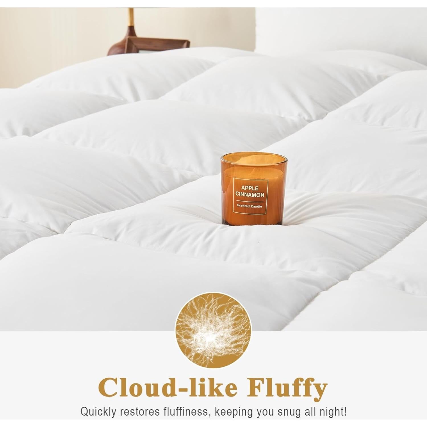 Edredón de Plumas Orgánico TOPGREEN King 269x229 cm Blanco