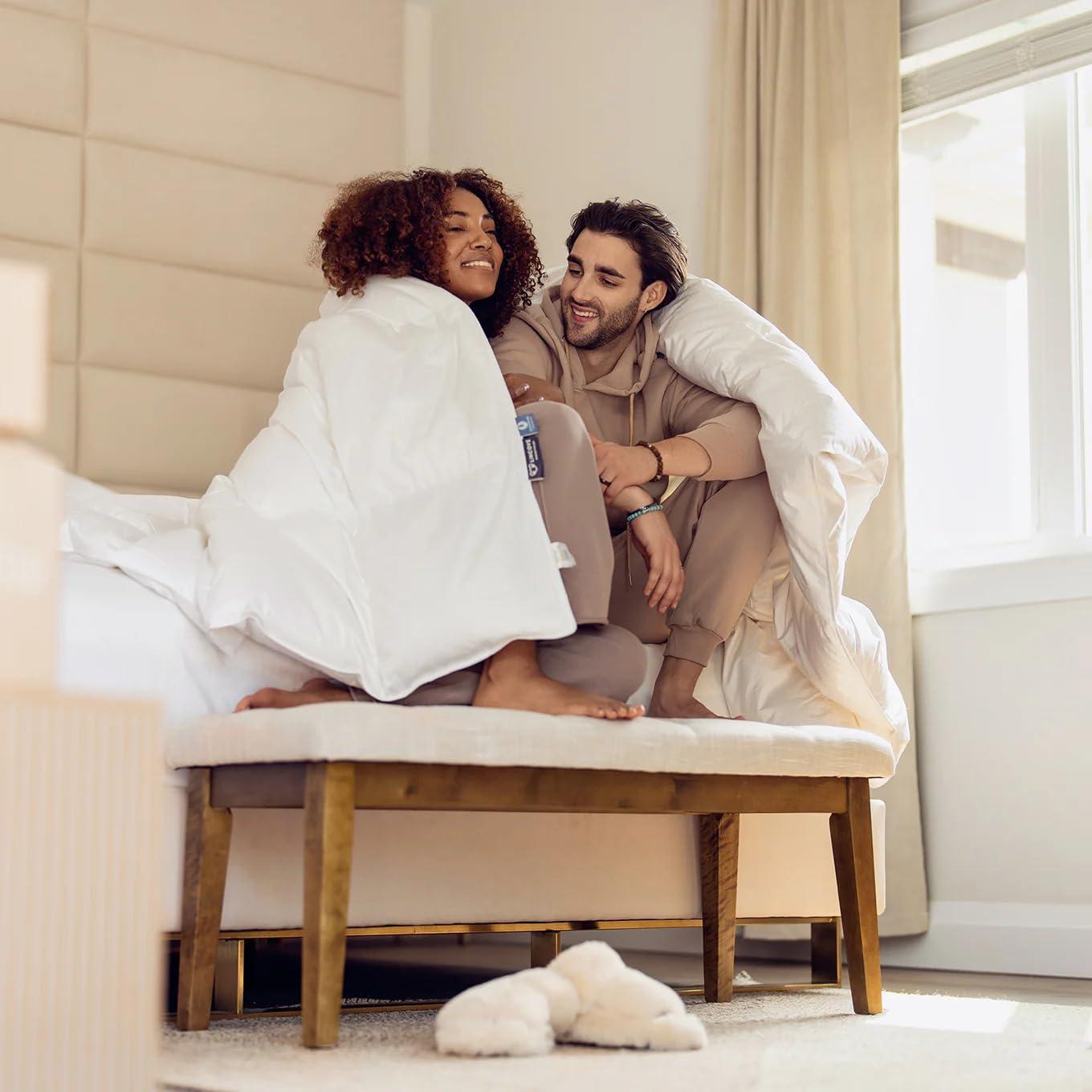 Edredón King Lincove de Plumas Blancas - Suave y Transpirable