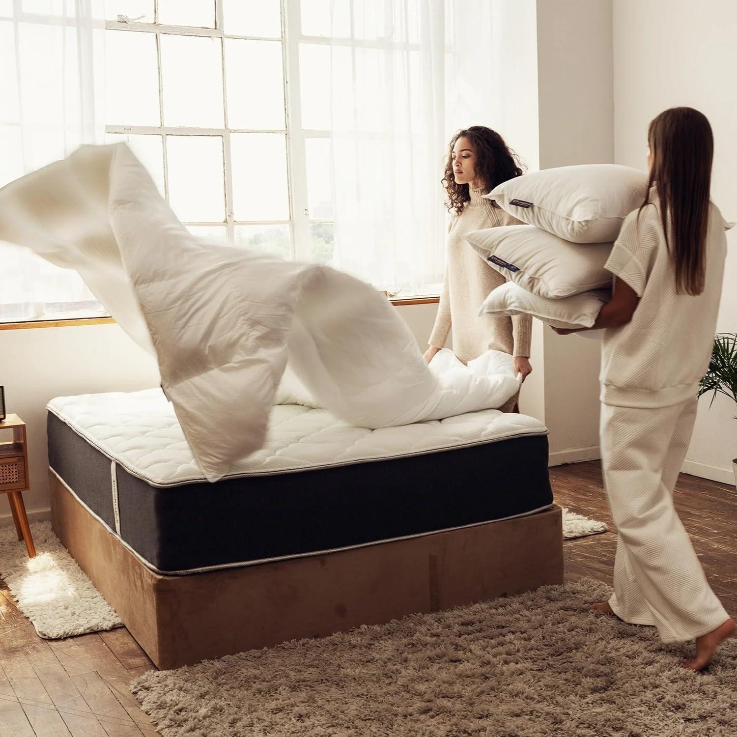 Edredón King Lincove de Plumas Blancas - Suave y Transpirable