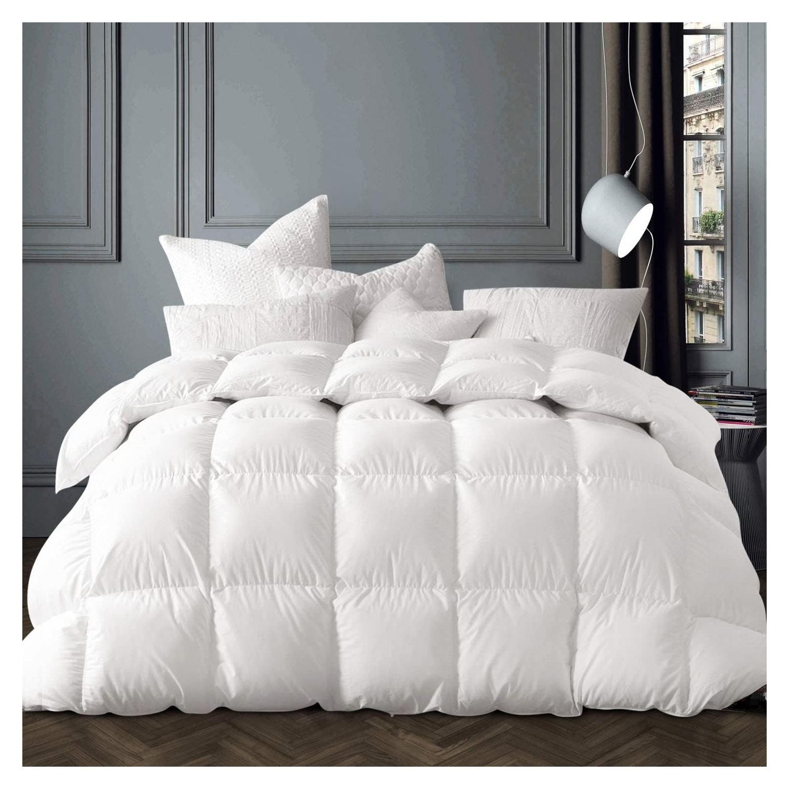 Edredón de plumas de ganso Globon King 800 poder relleno