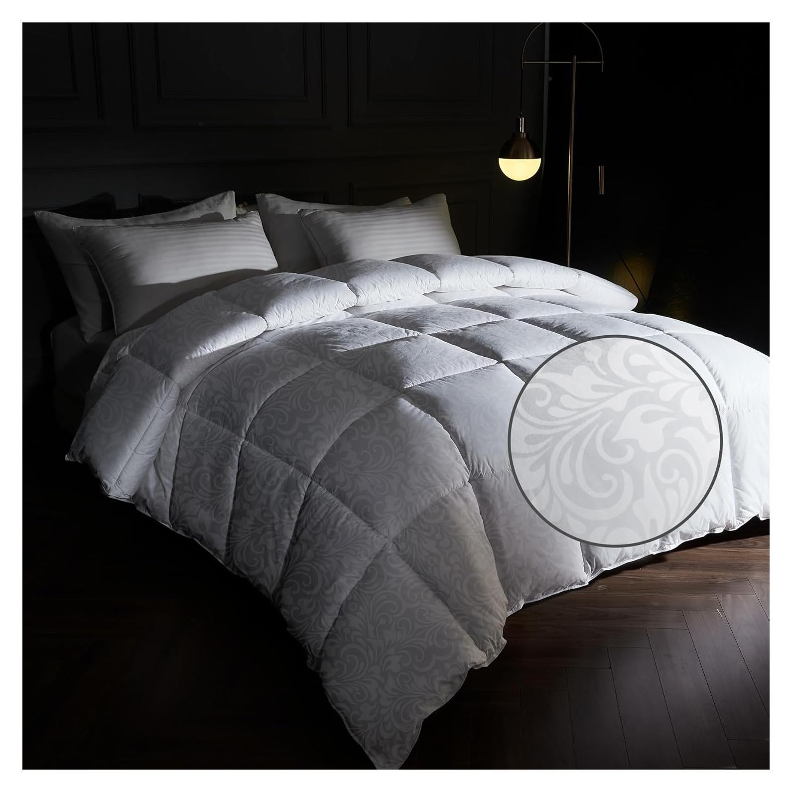 Edredón de Plumas de Ganso puredown Rey Blanco Todo el Año