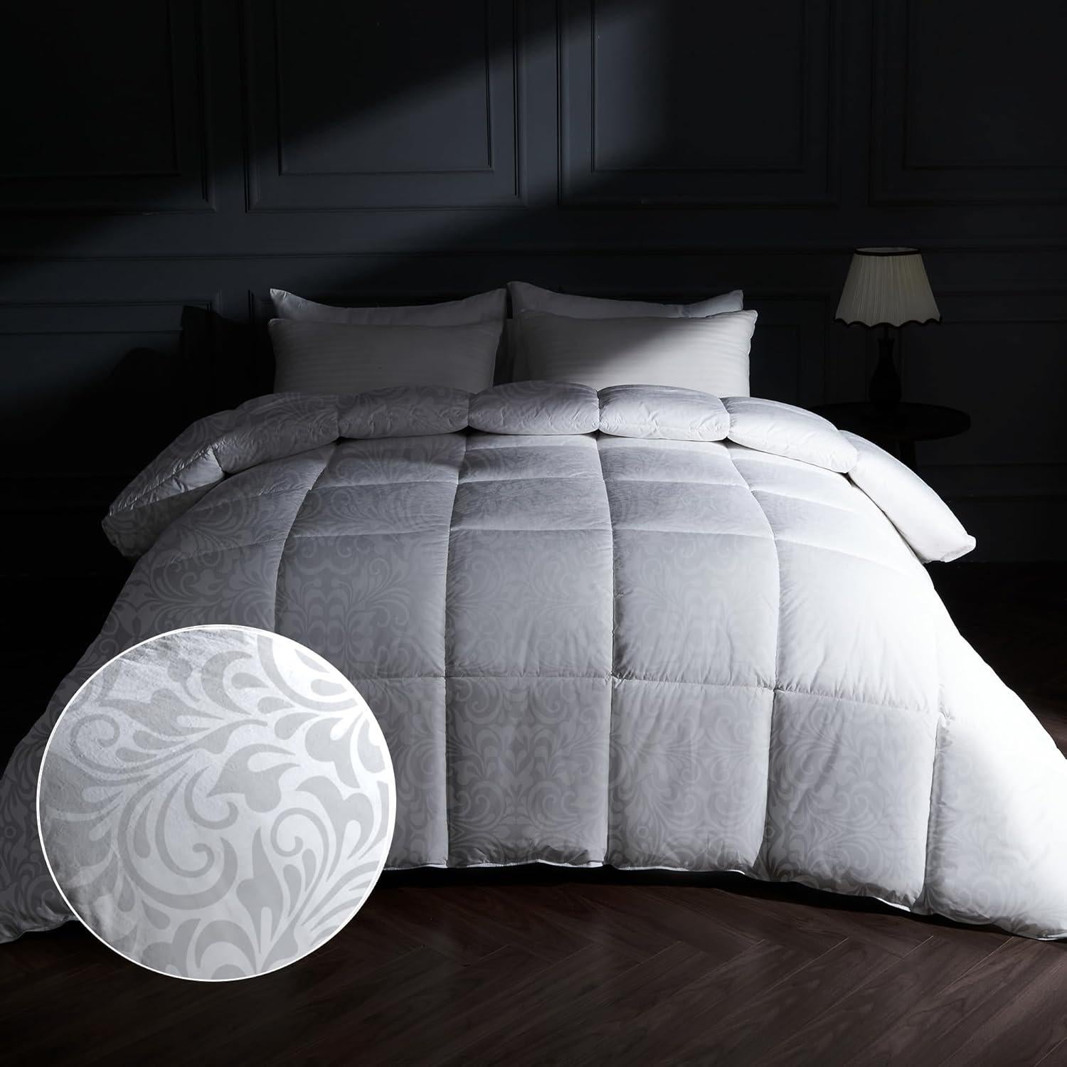 Edredón de Plumas de Ganso puredown Rey Blanco Todo el Año