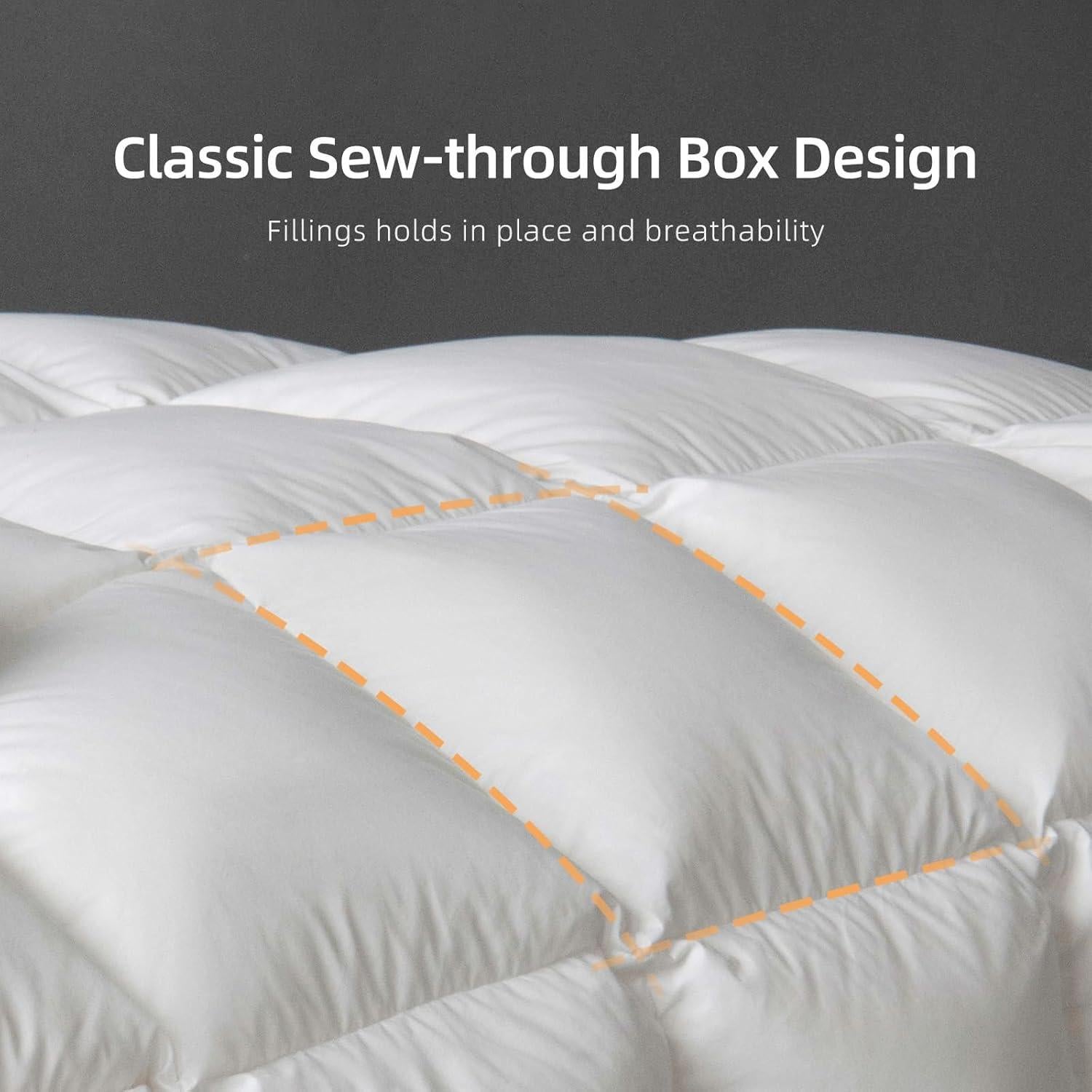 Edredón de Plumas de Fibra MAXICOZY Queen Blanco 230x230 cm