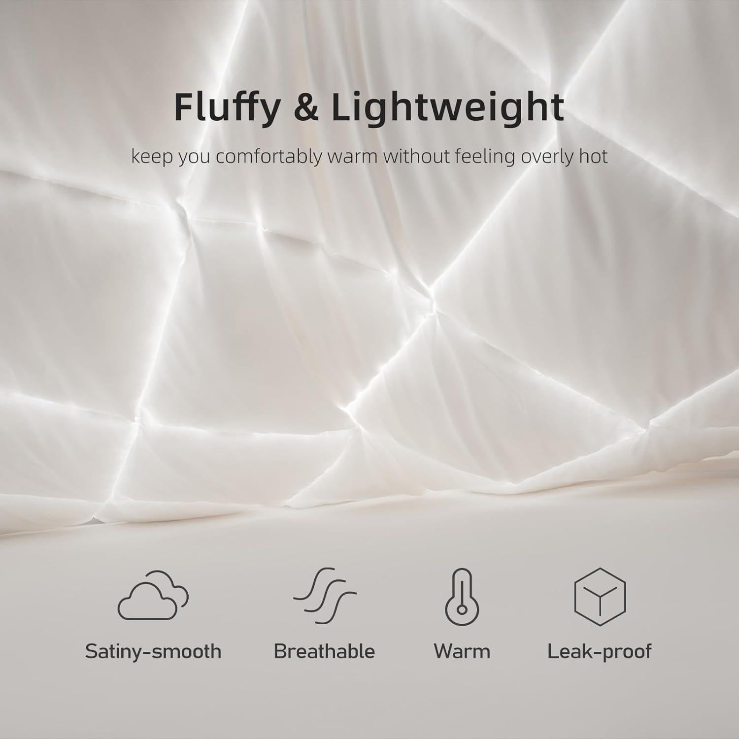 Edredón de Plumas de Fibra MAXICOZY Queen Blanco 230x230 cm