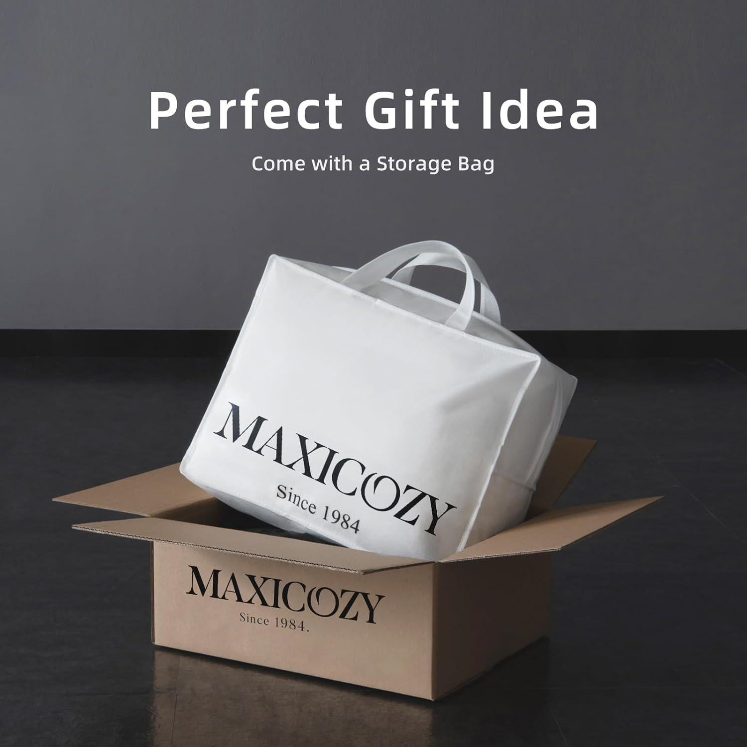 Edredón de Plumas de Fibra MAXICOZY Queen Blanco 230x230 cm