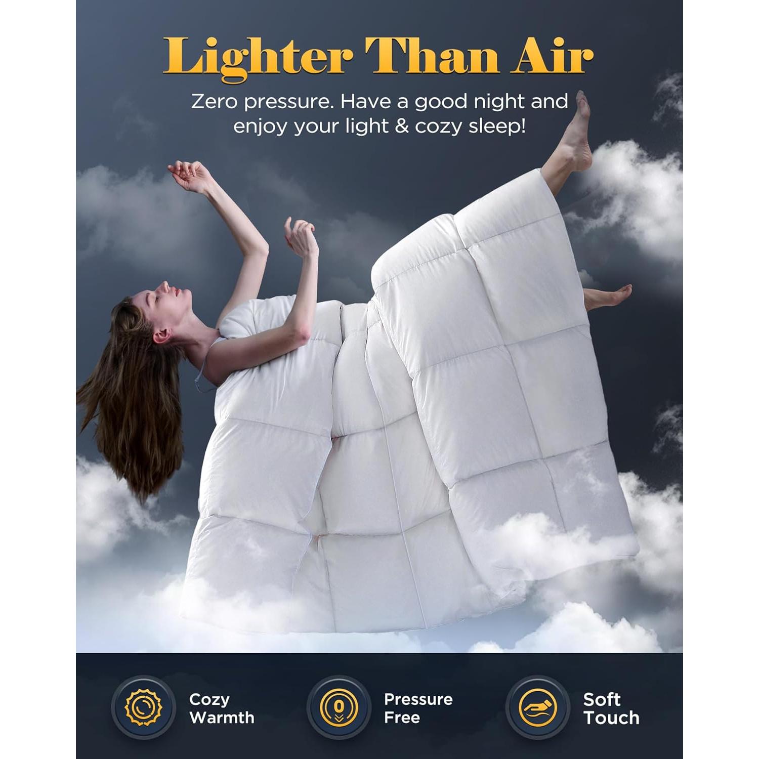 Edredón de Plumas Rifens Queen 750 Relleno Ultra Suave