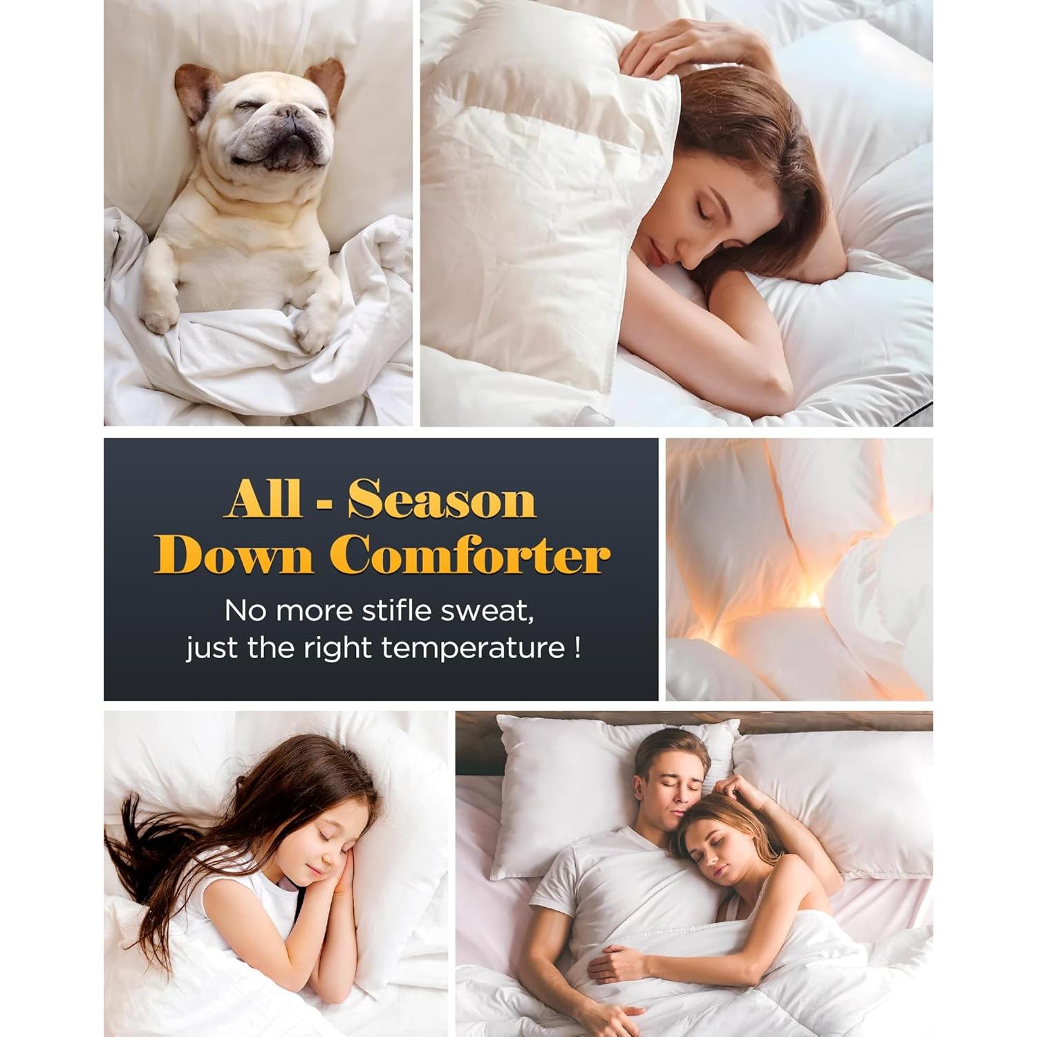 Edredón de Plumas Rifens Queen 750 Relleno Ultra Suave