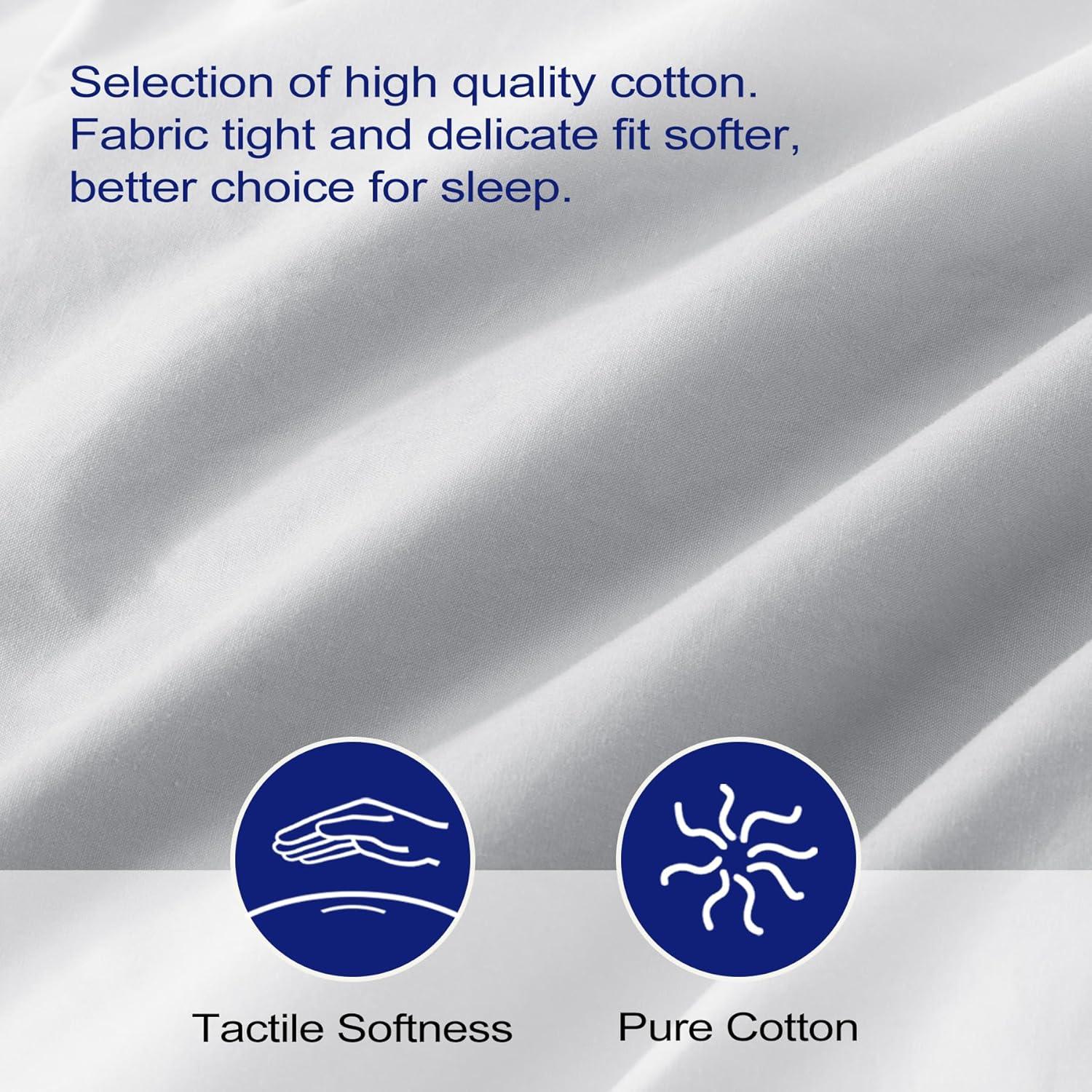 Luxury Queen Size Feather Down Comforter, High Fill Power Fluffy Duvet Insert, 100% Cotton Cover Skin-Friendly, Medium Weight for All Season Bedding with Corner Tabs, (90 x 90 Grey)