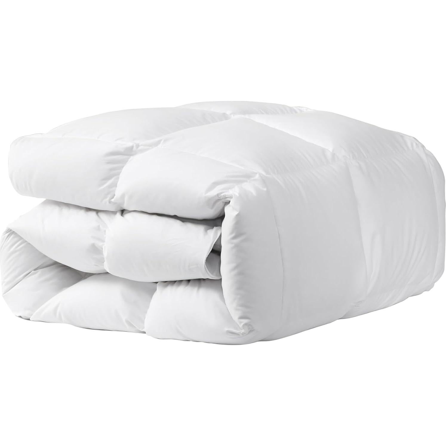 Edredón de Plumas de Ganso ROZIDC Queen 228.6x228.6 cm Blanco